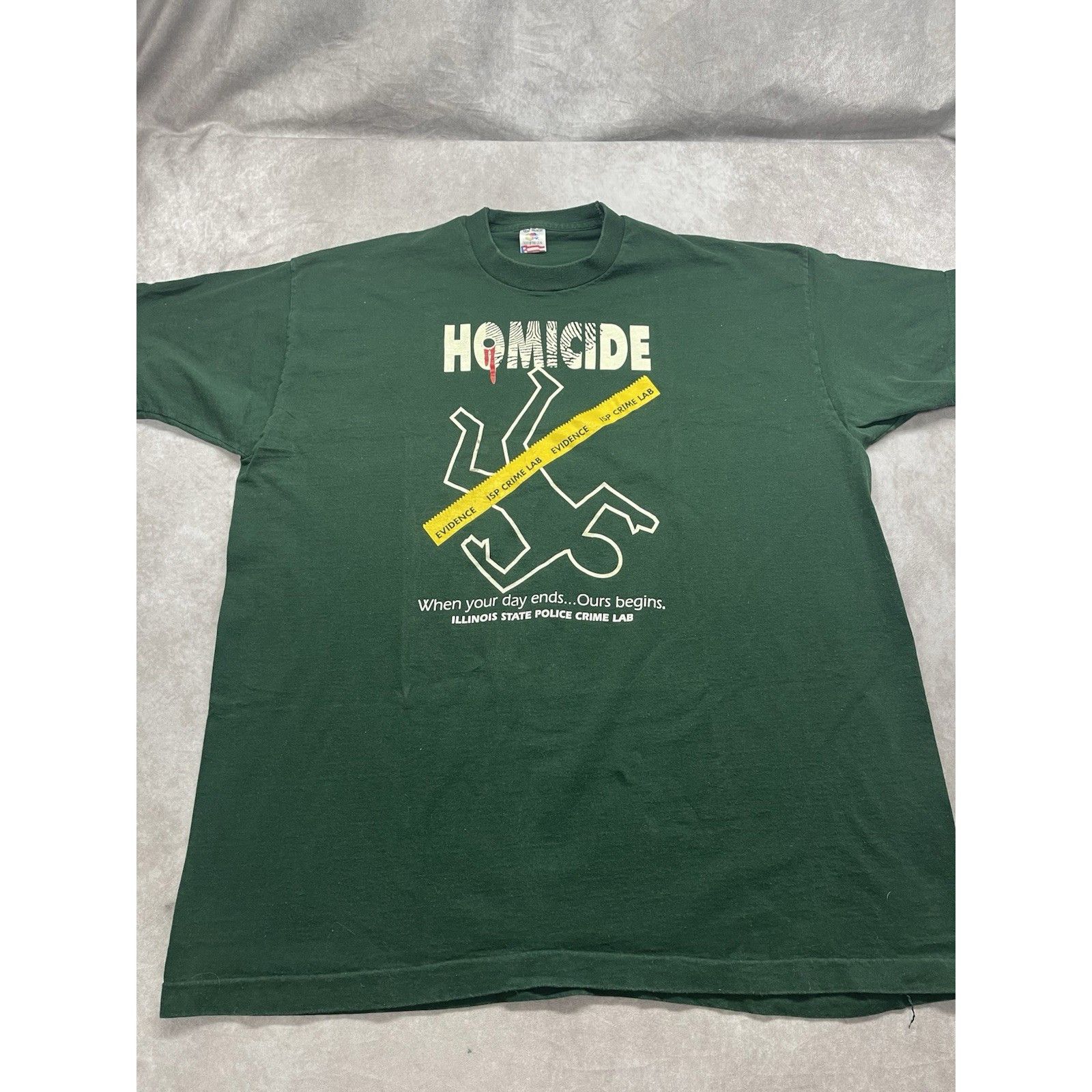 Other Rare Vtg 90 ISP Crime Lab Homicide TShirt XL Chicago Illinoi Size US XL / EU 56 / 4 - 3 Thumbnail