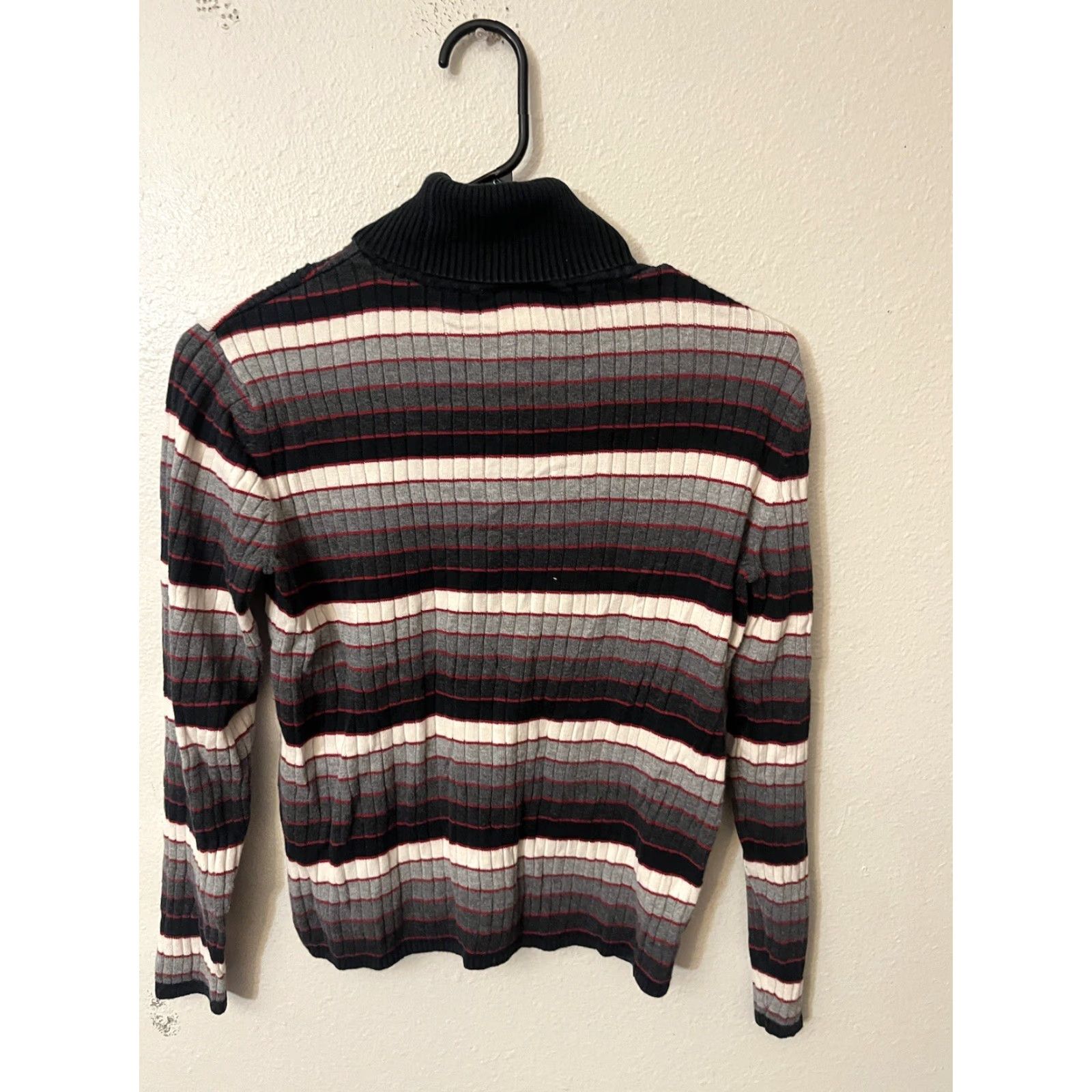 Talbots Talbots Small Long Sleeve Turtleneck Sweater Cotton Multicolor Striped Size S / US 4 / IT 40 - 3 Thumbnail