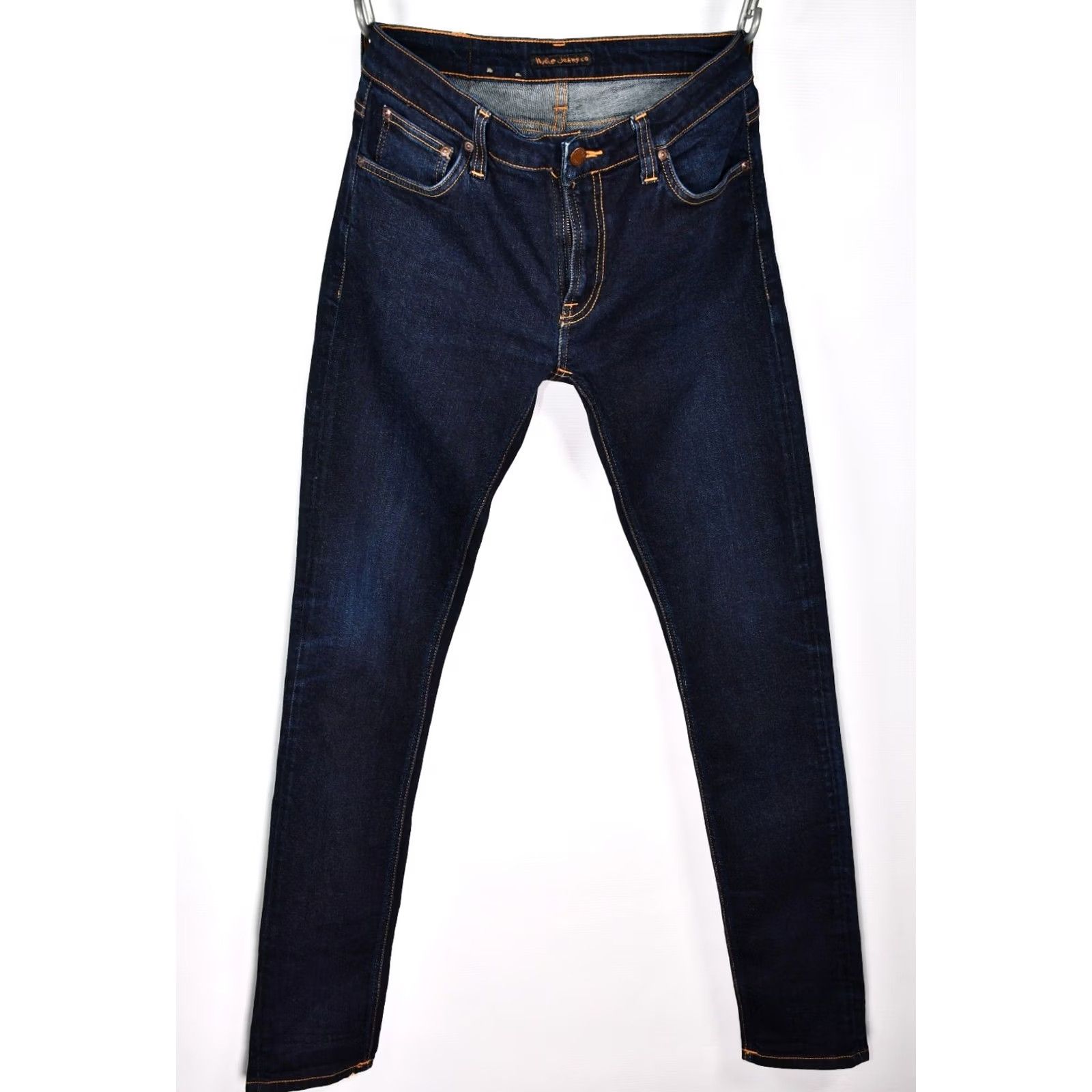 Nudie Jeans Nudie Jeans Skinny Lin Dry Deep Orange Jeans W32 L34 Men Slim 5-Pocket Denim Blue 99%Cotton 1%Elastane Regular Vintage No XS-XL Size US 32 / EU 48 - 2 Thumbnail