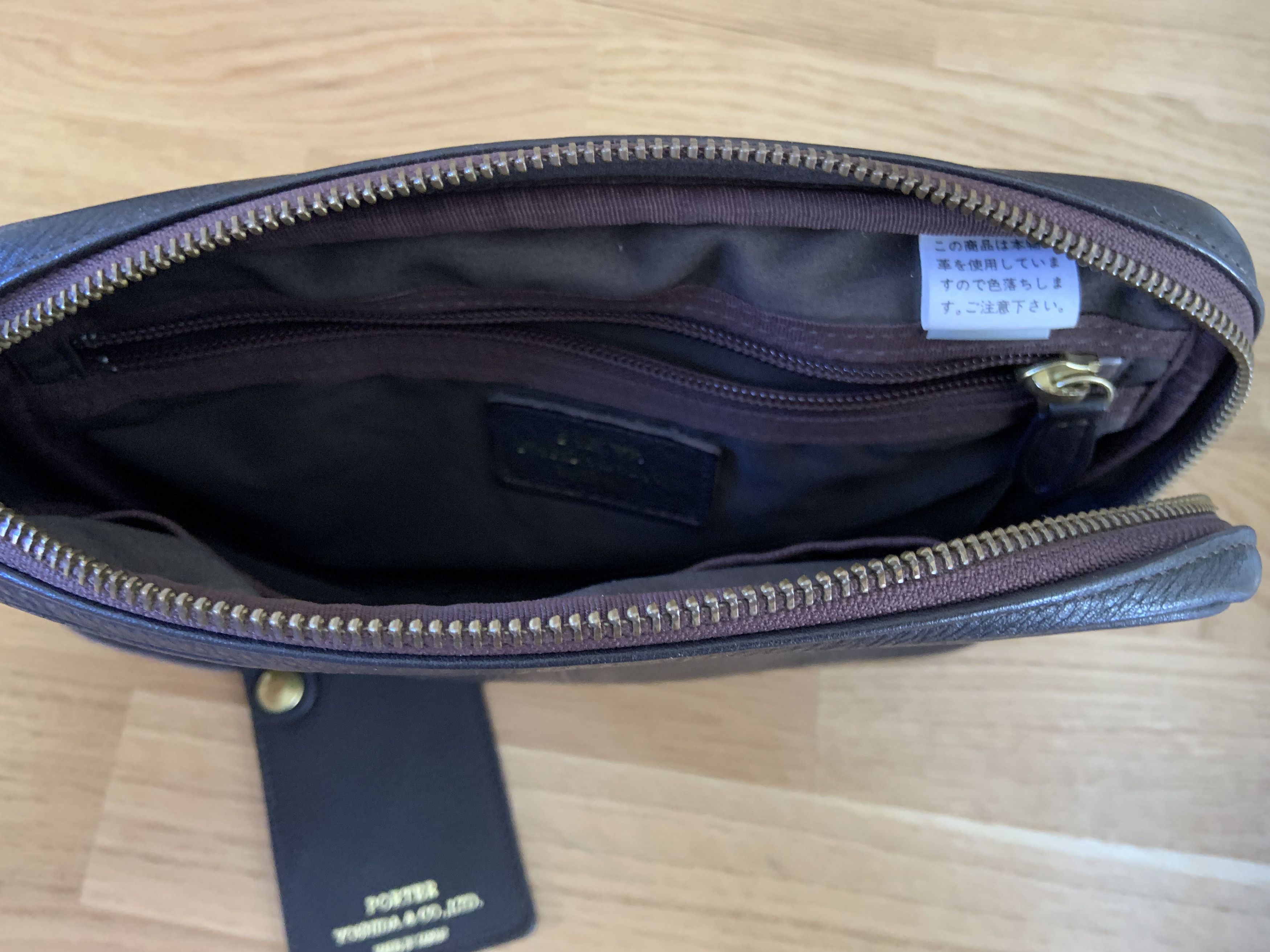 Porter Leather Clutch/Pouch "WITH" 016-01078 Size ONE SIZE - 3 Thumbnail