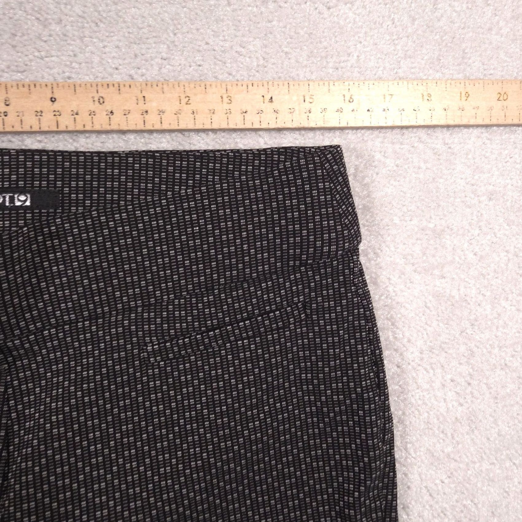 Apt. 9 APT 9 Dress Pants Womens 14 Black Geometric Ponte Pull On Straight Leg Stretch Size 36" / US 14 / IT 50 - 6 Thumbnail