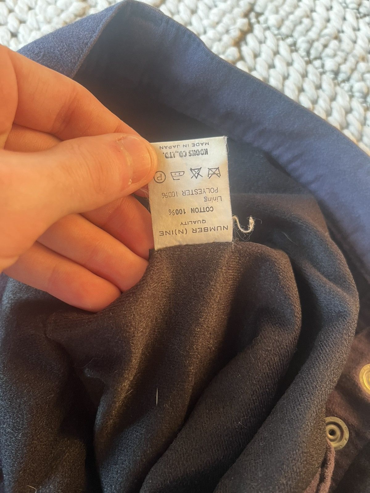 Number (N)ine Number (N)ine AW12 dark navy bootcut heavyweight pants Size US 33 - 5 Thumbnail