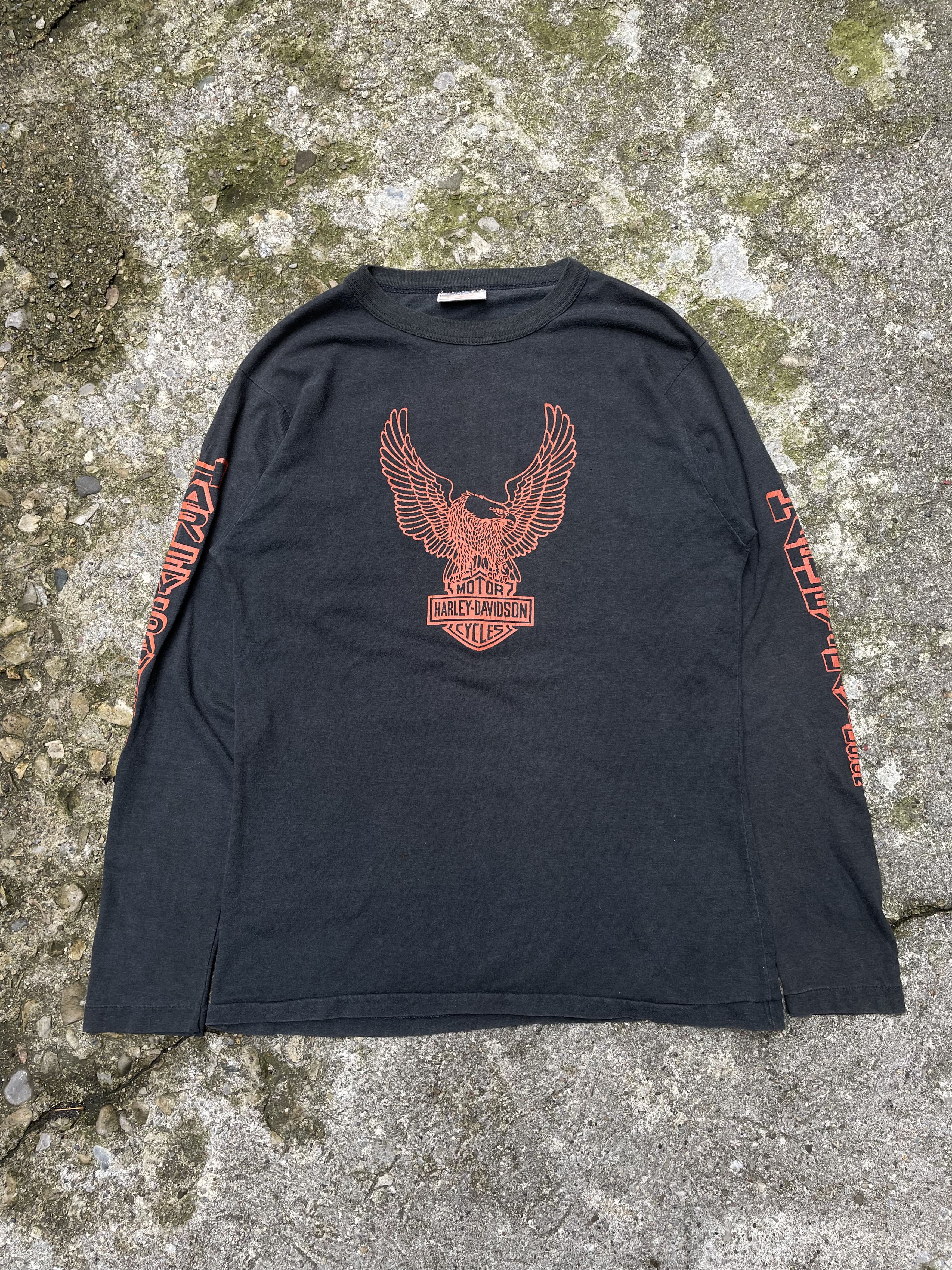 Harley Davidson × Vintage VTG 70s/80s Harley Davidson Motorcycles Long Sleeve T-Shirt Size US M / EU 48-50 / 2 - 1 Thumbnail