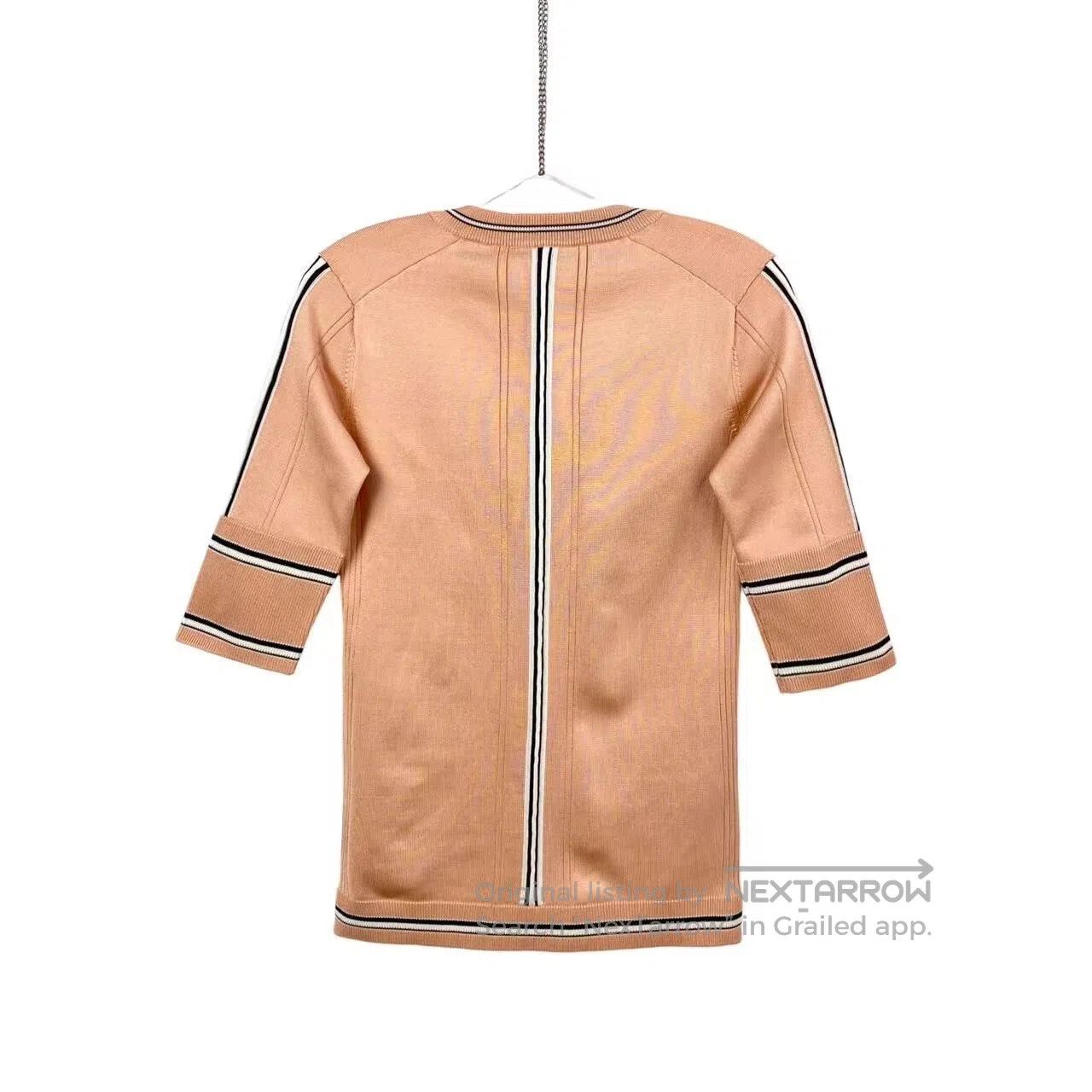 Louis Vuitton Louis Vuitton 23SS striped logo print five-quarter sleeve Size XS / US 0-2 / IT 36-38 - 2 Thumbnail