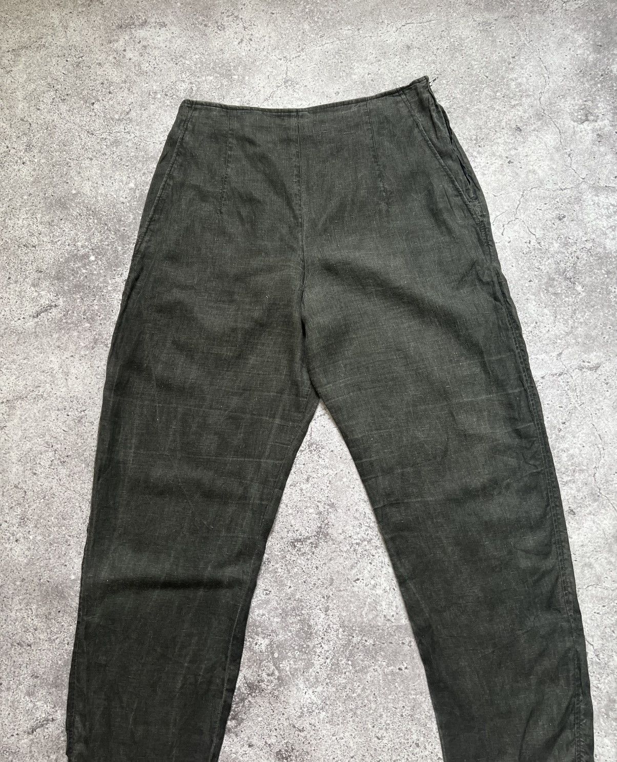 Japanese Brand × OSKA Oska Baggy Linen Pants Trousers Gray Size 26" / US 2 / IT 38 - 2 Thumbnail