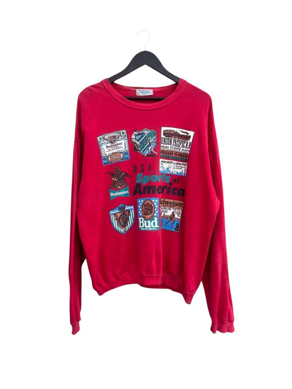 Budweiser Vintage Budweiser USA Sport Of America Sweatshirt Size US L / EU 52-54 / 3 - 1 Thumbnail
