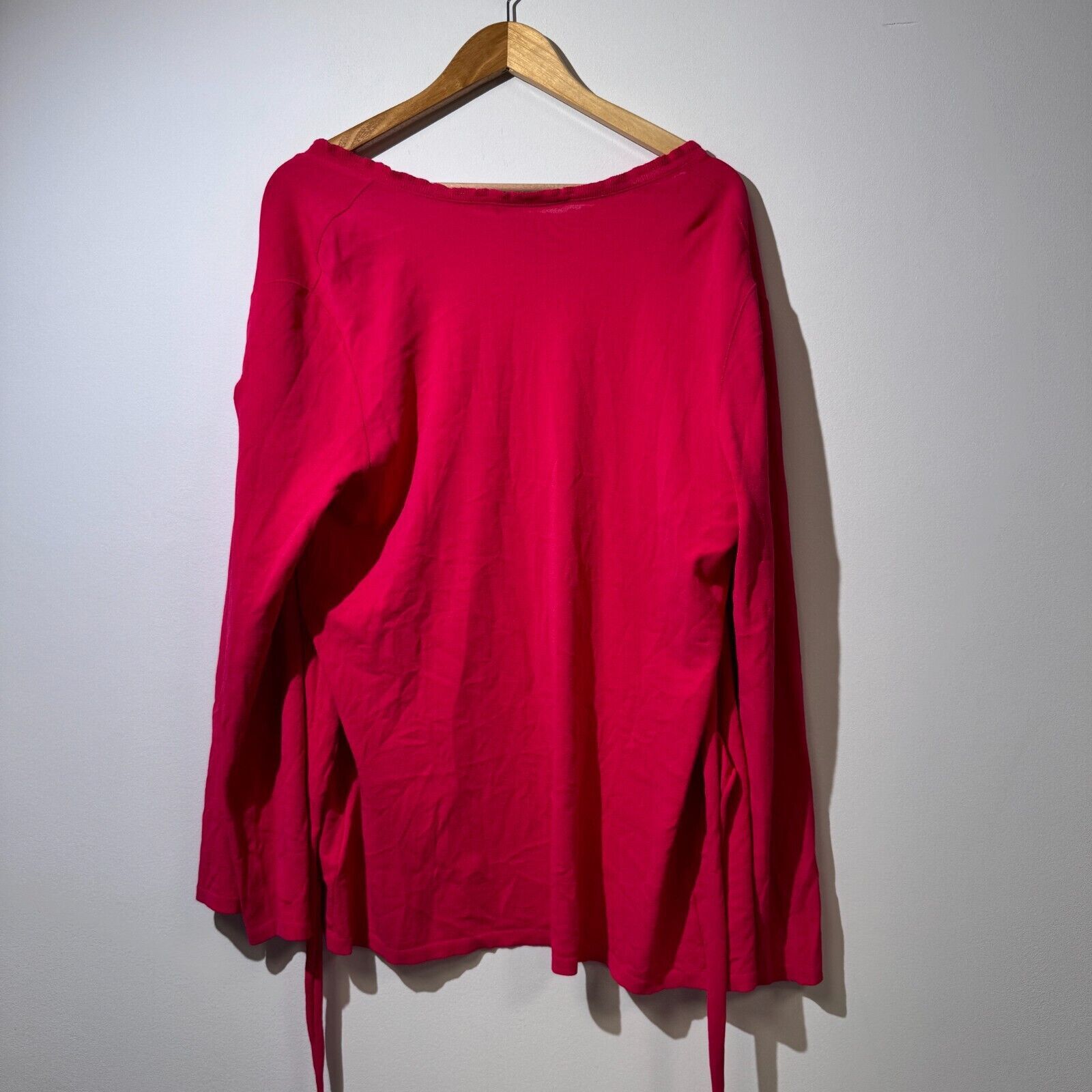Vintage Marc Cain Pink Red Viscose Cardigan Sweater Size L 90s Y2K Size US L / EU 52-54 / 3 - 9 Thumbnail