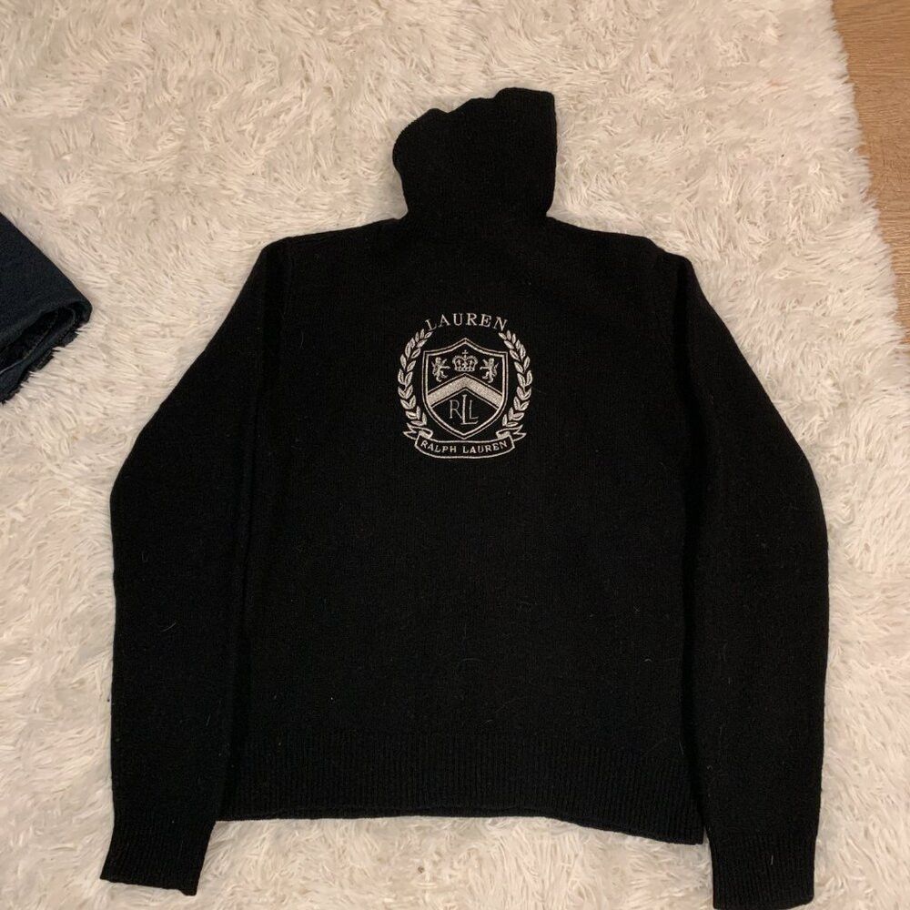 Ralph Lauren Vintage Ralph Lauren 100% Lambswool Turtleneck Medium Black Size M / US 6-8 / IT 42-44 - 3 Thumbnail
