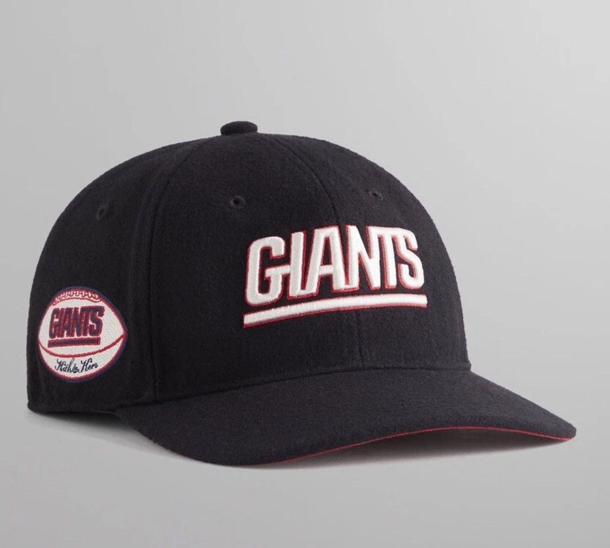 Kith Kith for the NFL Giants '47 Wool Fitted Cap Black Hat Medium Size ONE SIZE - 3 Thumbnail