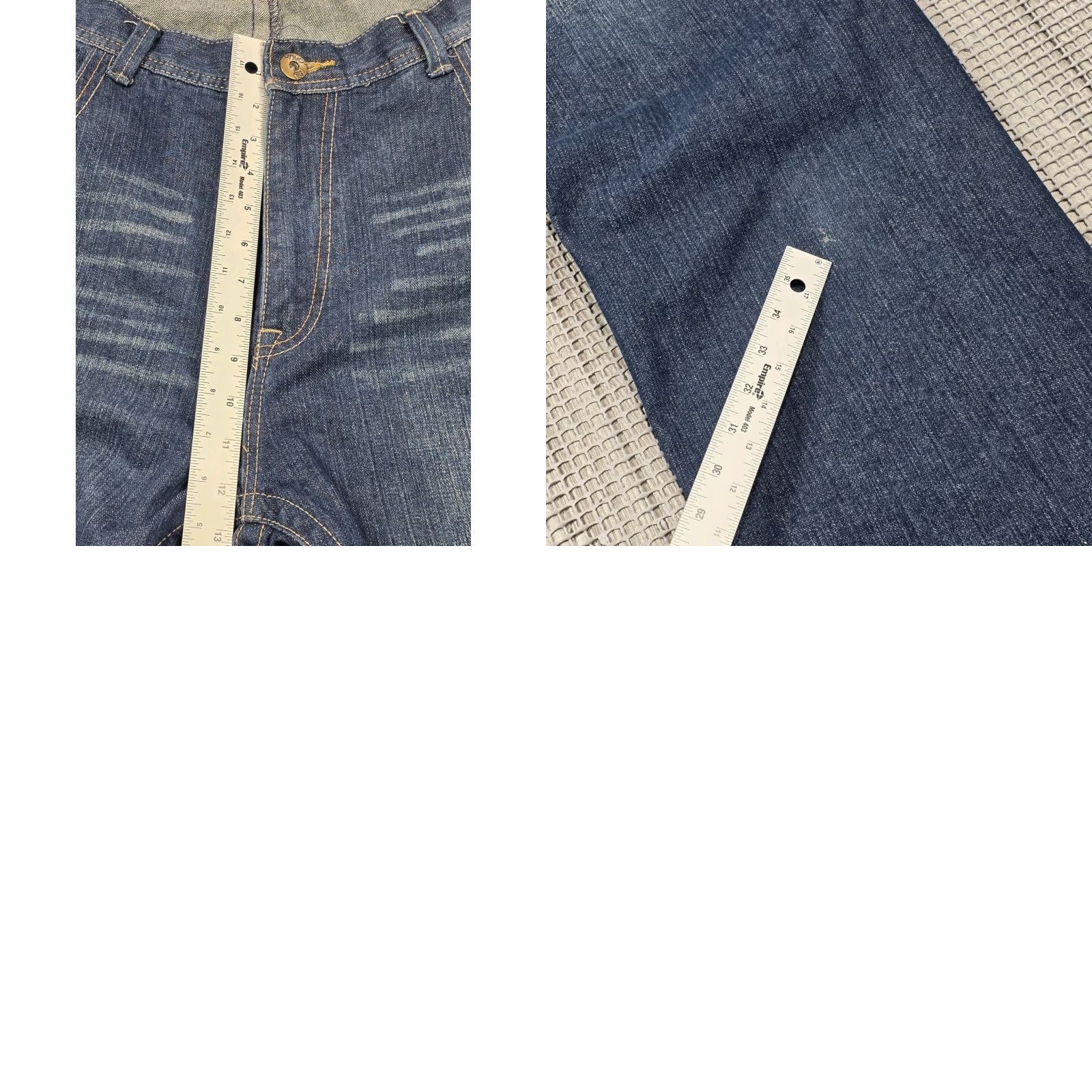 Enyce VTG Enyce Jeans Wide Leg Baggy Denim Fade Mens 42x34 Embroidered Leather Pocket Jeans 42 Blue Wide-Leg Hip Hop 90s Mens Size US 42 / EU 58 - 10 Thumbnail
