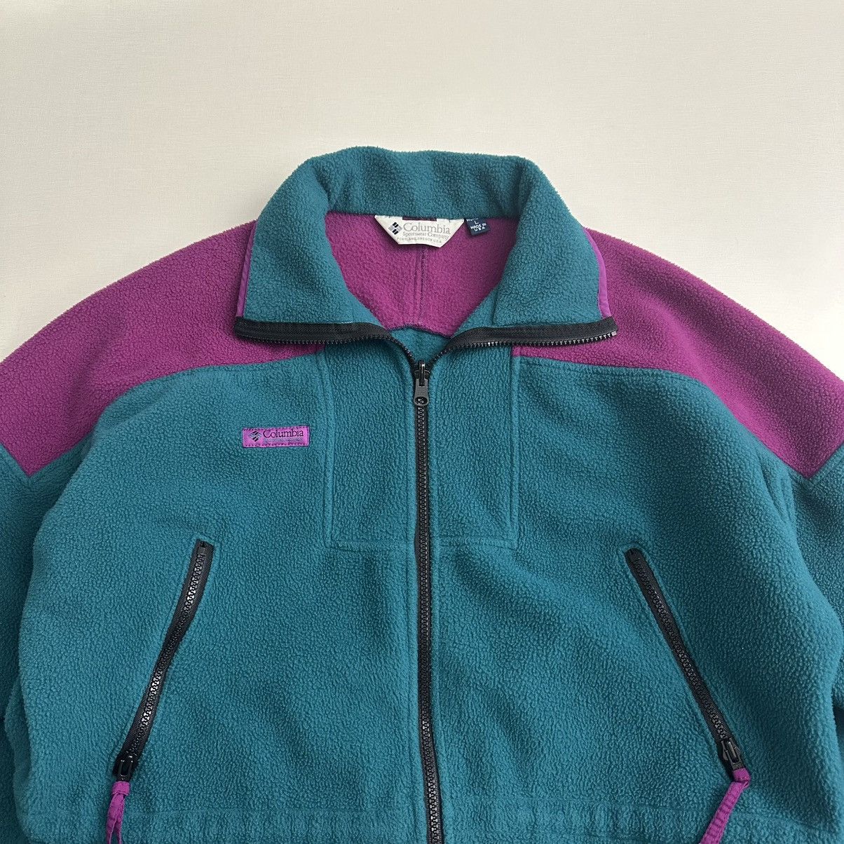 Columbia × Vintage Vintage 90s Columbia Women's Large Fleece Jacket Made In USA Size L / US 10 / IT 46 - 5 Thumbnail