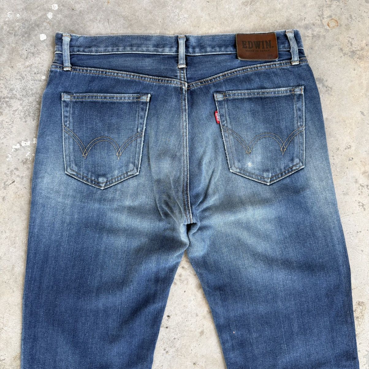 Edwin Vintage Edwin Mud Washer Faded Denim Jean Pants W35 Size US 35 - 10 Thumbnail
