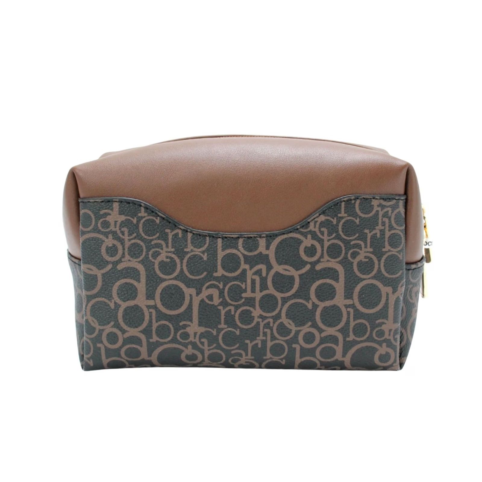 Logo 7 ROCCOBAROCCO Beauty Case Bag Women's ONE SIZE Logo Print Zipper Cosmetic Brown Size ONE SIZE - 4 Thumbnail