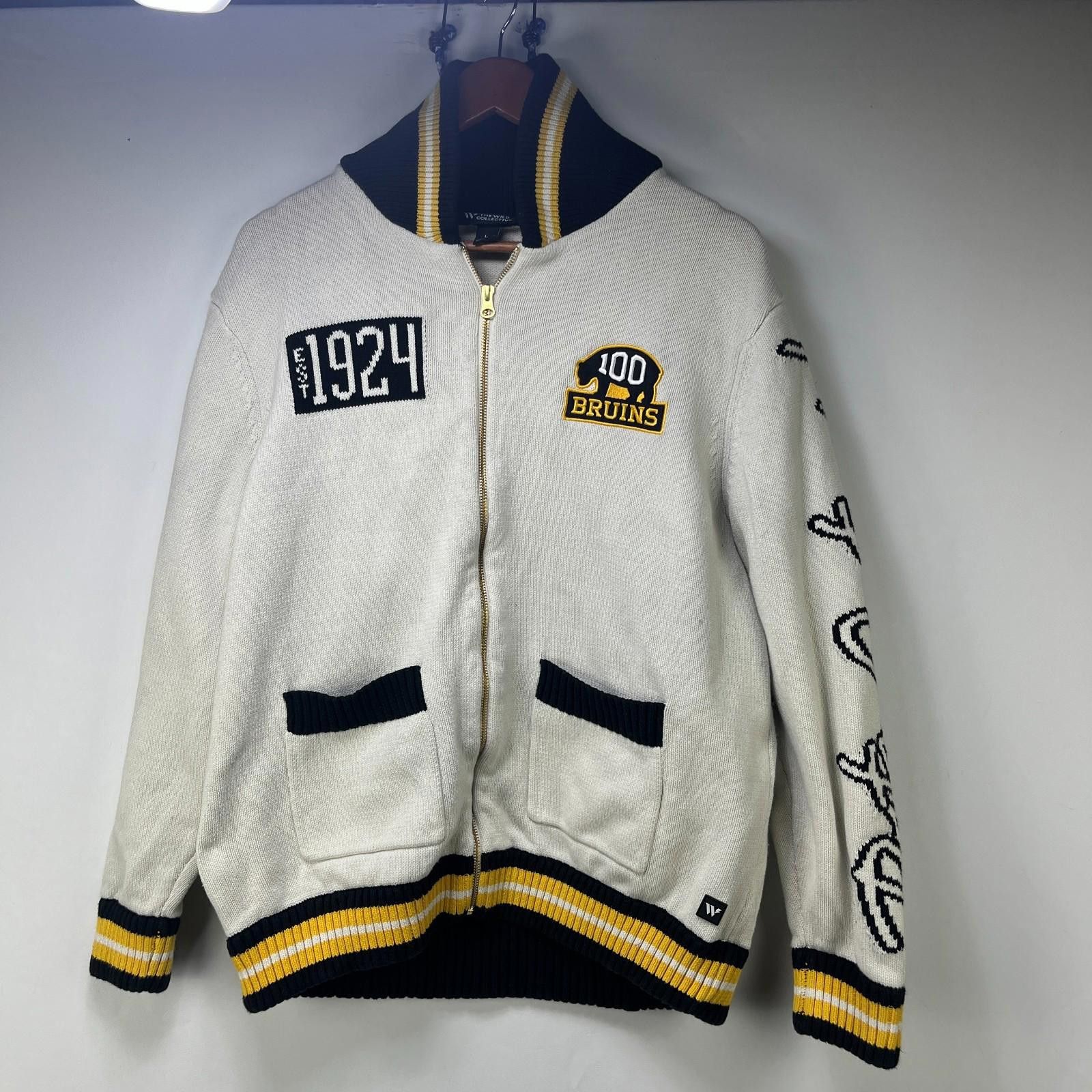 Other Boston Bruins Wild Collective Knit Cardigan Sweater Large Size ONE SIZE - 4 Thumbnail