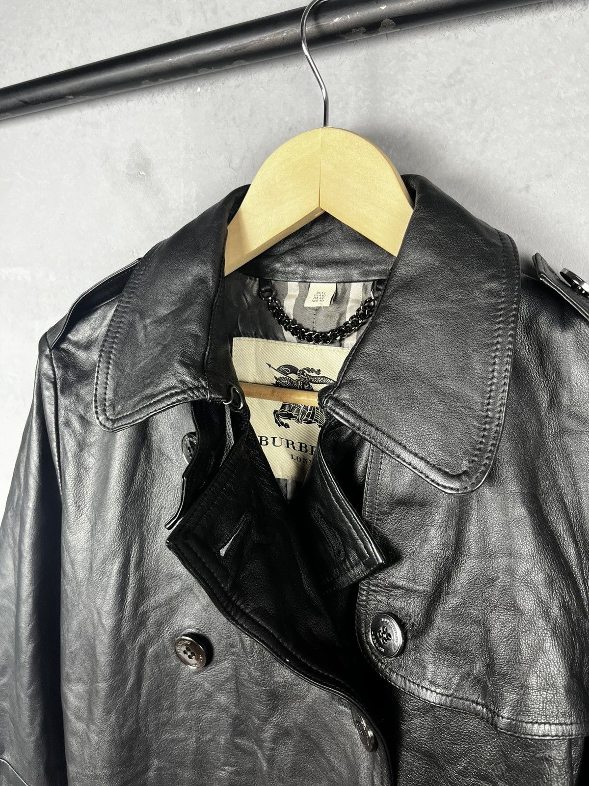 Burberry Burberry avant garde y2k leather coat jacket RARE Size M / US 6-8 / IT 42-44 - 4 Thumbnail
