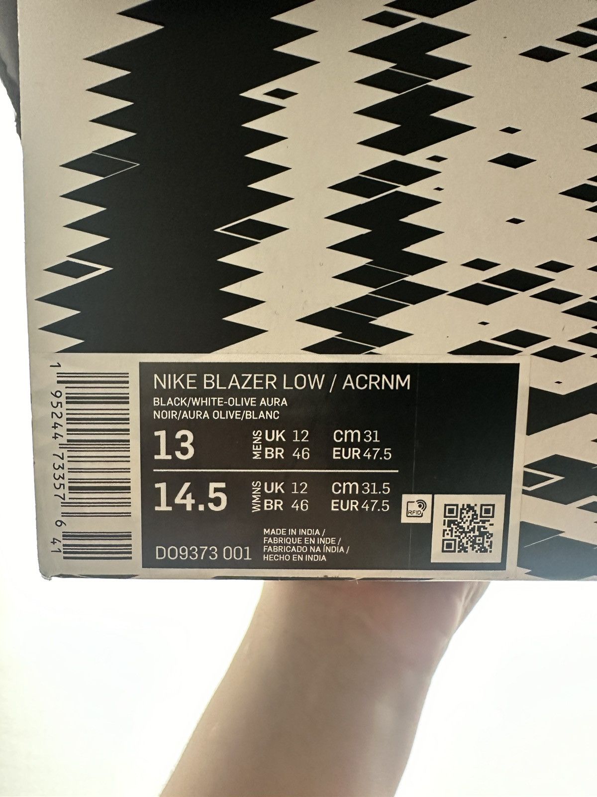 Nike Nike Blazer Low x Acronym Black Olive Visit - Aura Size NEW Size US 13 / EU 46 - 11 Thumbnail