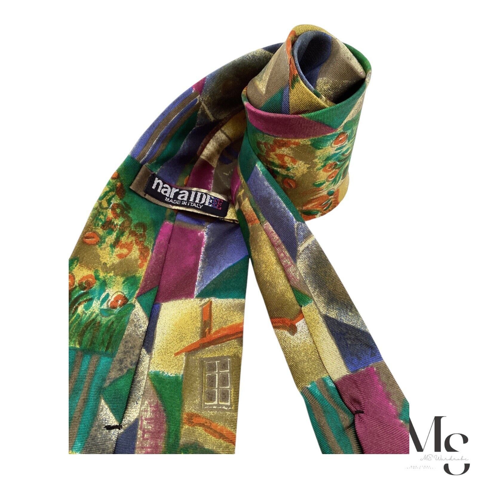 Other NARAIDE Multicolor Art Print Luxury Silk Tie Made In Italy W Size ONE SIZE - 5 Thumbnail
