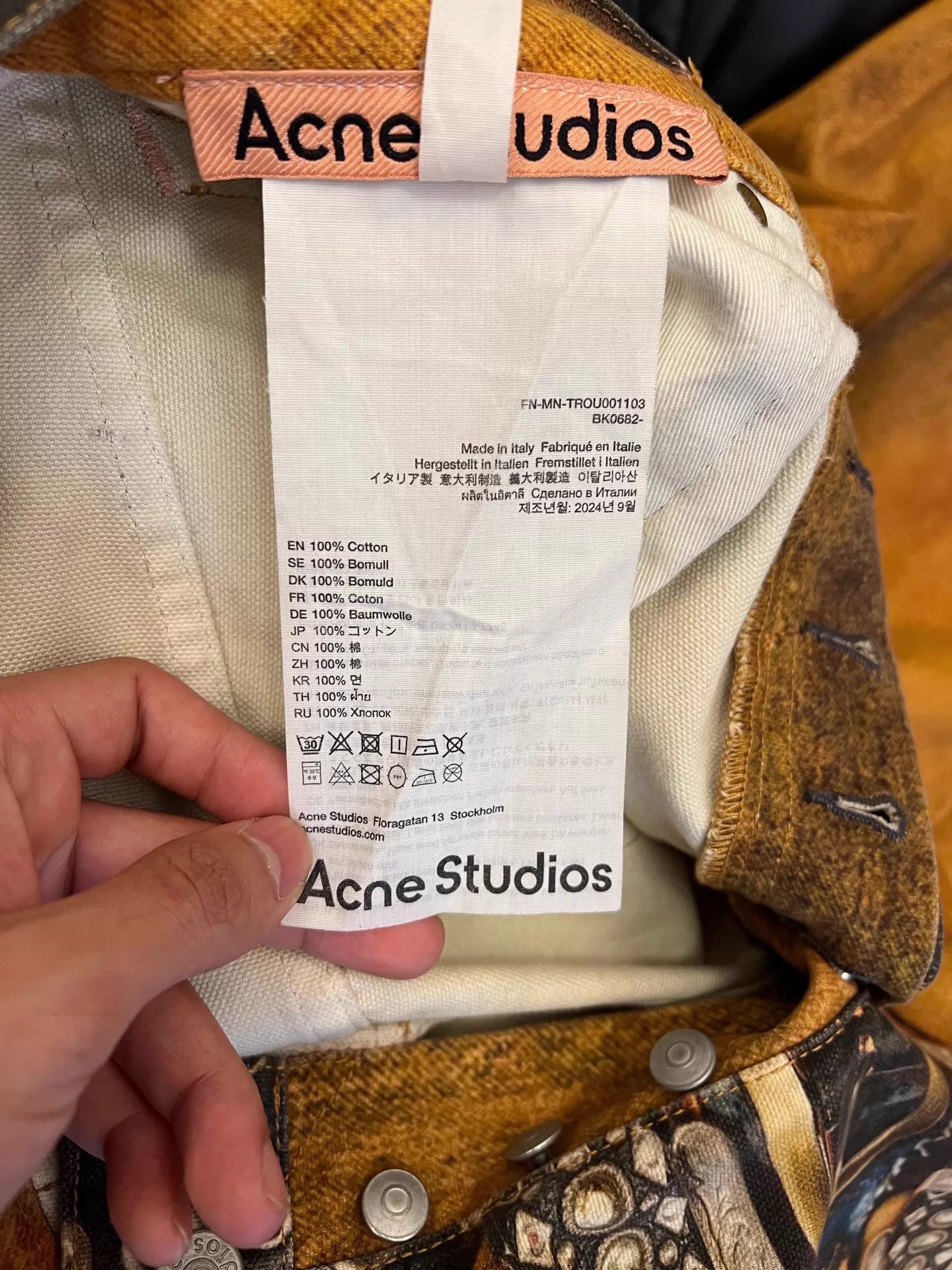Acne Studios Acne SS25 3D Illusion Print Jeans Men's Orange 46 Size US 30 / EU 46 - 4 Thumbnail