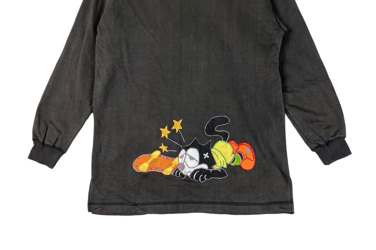 Anime × Cartoon Network × Vintage Vintage Felix The Cat Embroidery Sweatshirt Size US L / EU 52-54 / 3 - 9 Thumbnail