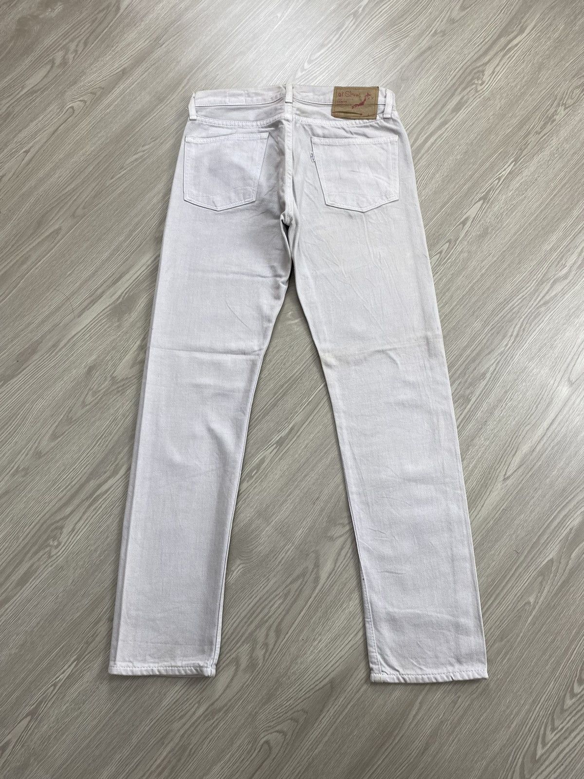 Evan Kinori × Orslow Vintage Orslow Japan Broken White Straight Jeans Size US 29 - 19 Thumbnail
