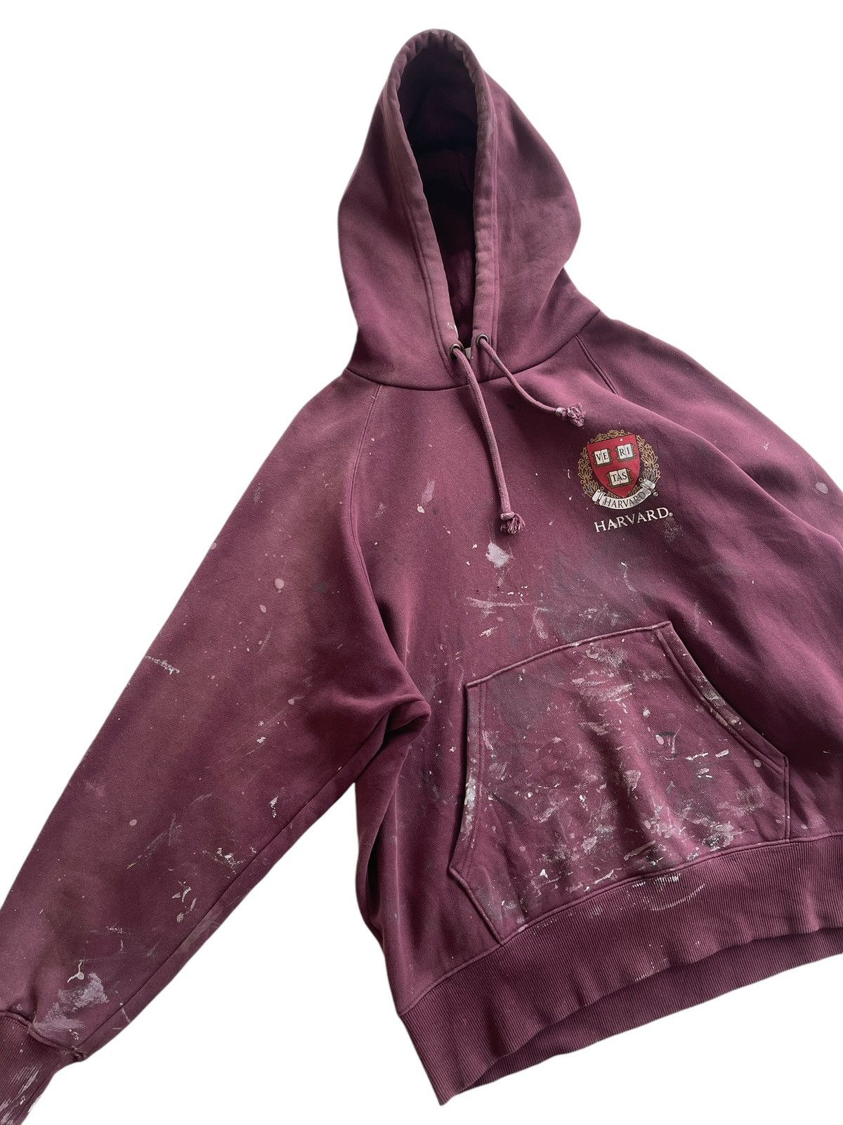 Vintage Vintage Harvard University Paint Splatter Faded Hooded Size US L / EU 52-54 / 3 - 8 Thumbnail