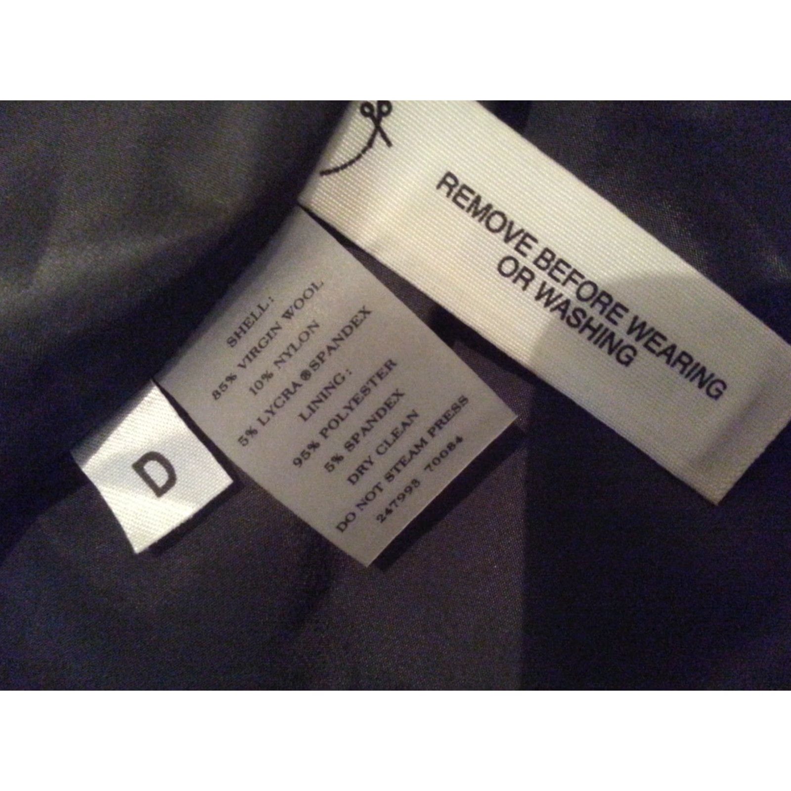 Ann Taylor Womens Ann Taylor Wool Jacket Blazer 10 Grey Gray Size L / US 10 / IT 46 - 6 Thumbnail