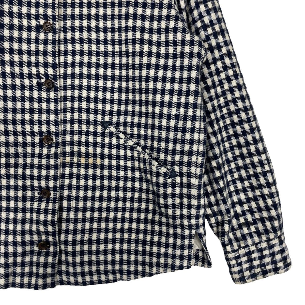 Issey Miyake × Japanese Brand × Mademoiselle Non Non 💥MADEMOISELLE NON NON CHECKED BUTTON JACKET Size US M / EU 48-50 / 2 - 4 Thumbnail