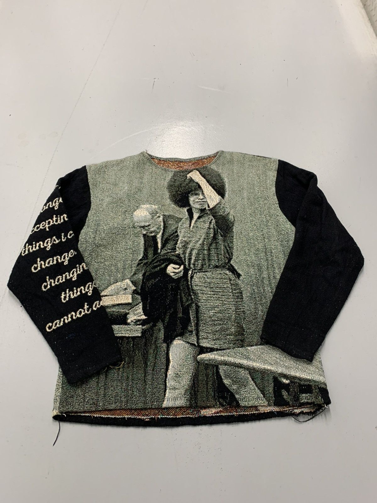 Handmade Handmade Angela Davis Tapestry Sweatshirt Sz M Size M / US 6-8 / IT 42-44 - 1 Thumbnail