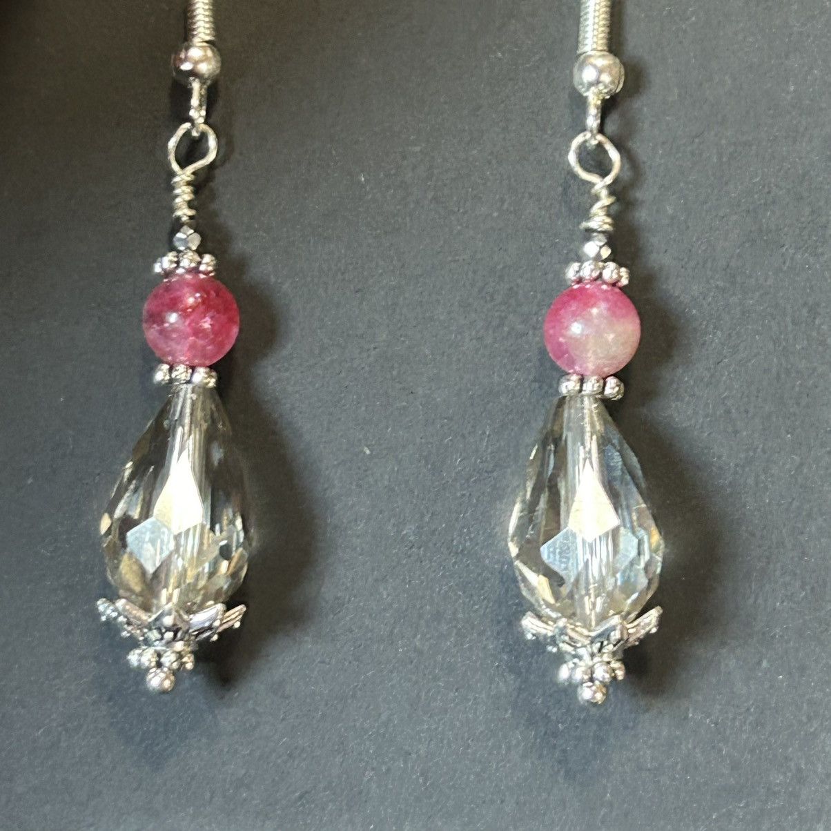 Handmade Handcrafted raindrop faceted rutilated quartz earrings Size ONE SIZE - 5 Thumbnail