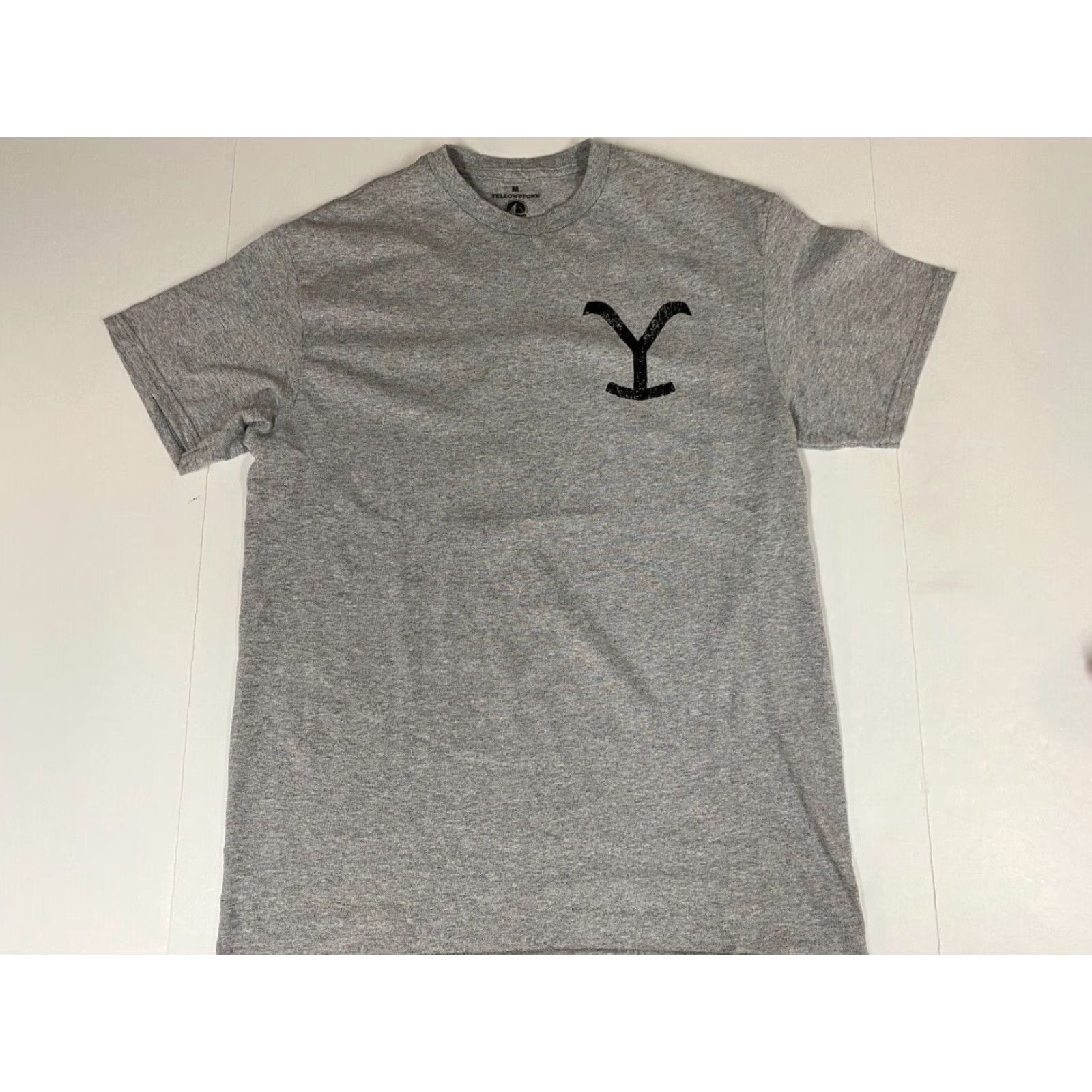 Vintage Yellowstone Mens Shirt M Gray Logo T-Shirt 90s Space University American Cotton Short Sleeve Crew Neck Mens Size US M / EU 48-50 / 2 - 2 Thumbnail