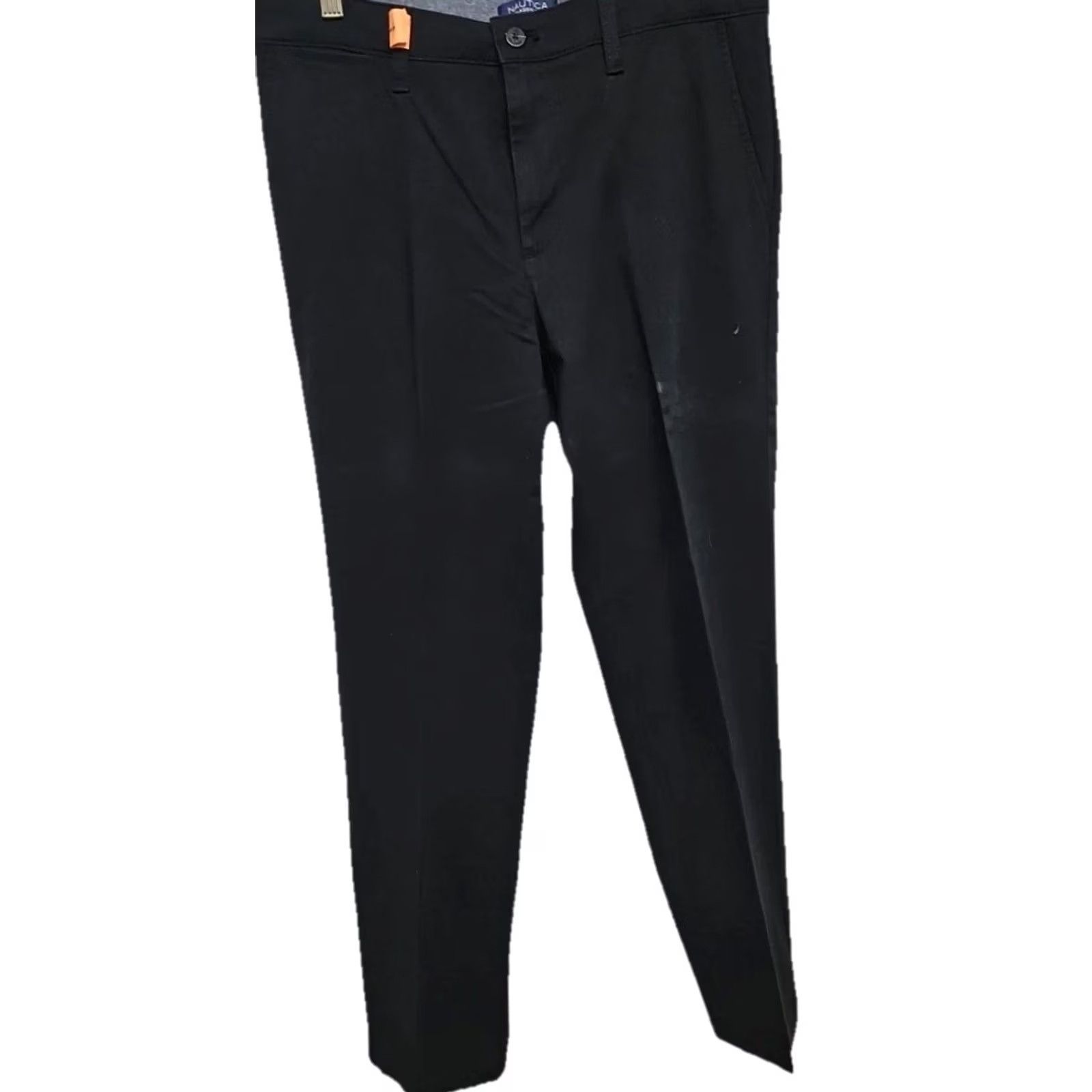 Nautica Nautica Black Stretch Pants Classic Fit Men 30x30 Chino Cotton Casual) Size US 30 / EU 46 - 2 Thumbnail