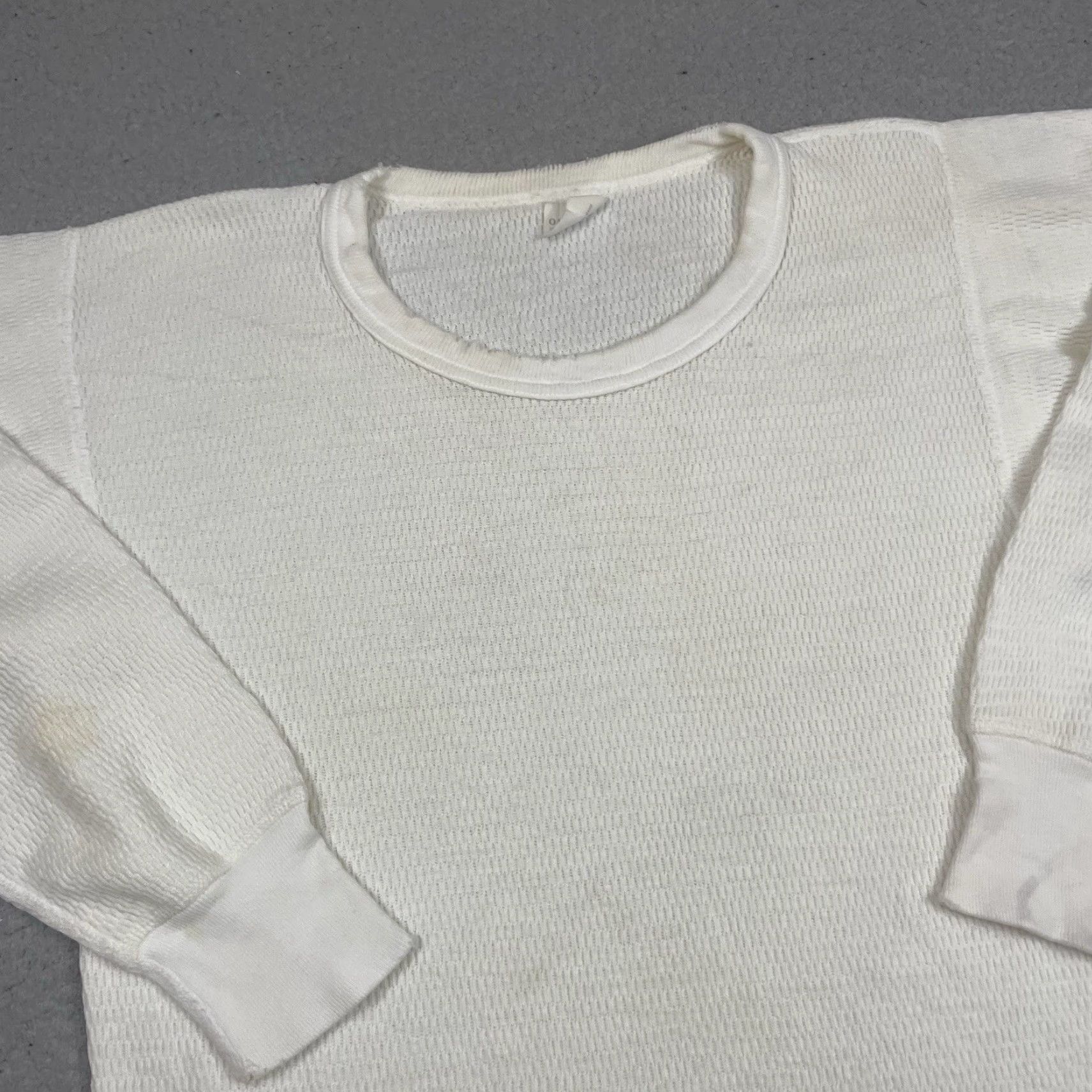 Vintage VINTAGE Oakton Thermal Shirt Men XL White 80s Distressed Made In USA Size US XL / EU 56 / 4 - 2 Thumbnail