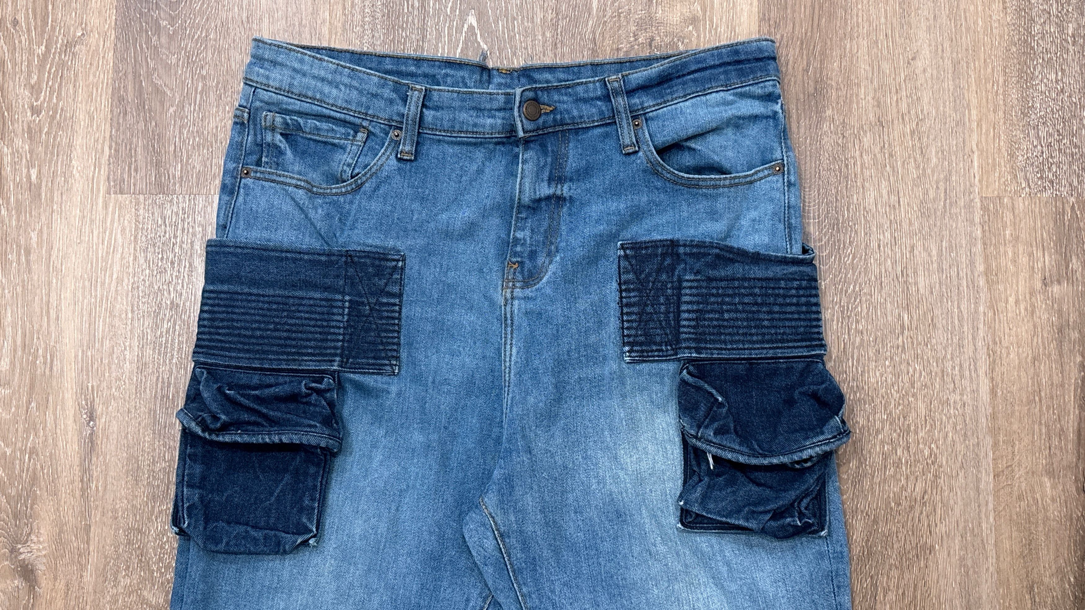 Val Kristopher Val Kristopher SPACE Patchwork Jeans 34x30 Tapered Size US 34 / EU 50 - 2 Thumbnail