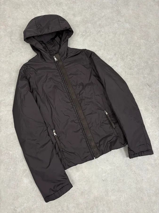 Prada AW1999 Prada Dark Brown Nylon Hooded Jacket Size M / US 6-8 / IT 42-44 - 4 Thumbnail