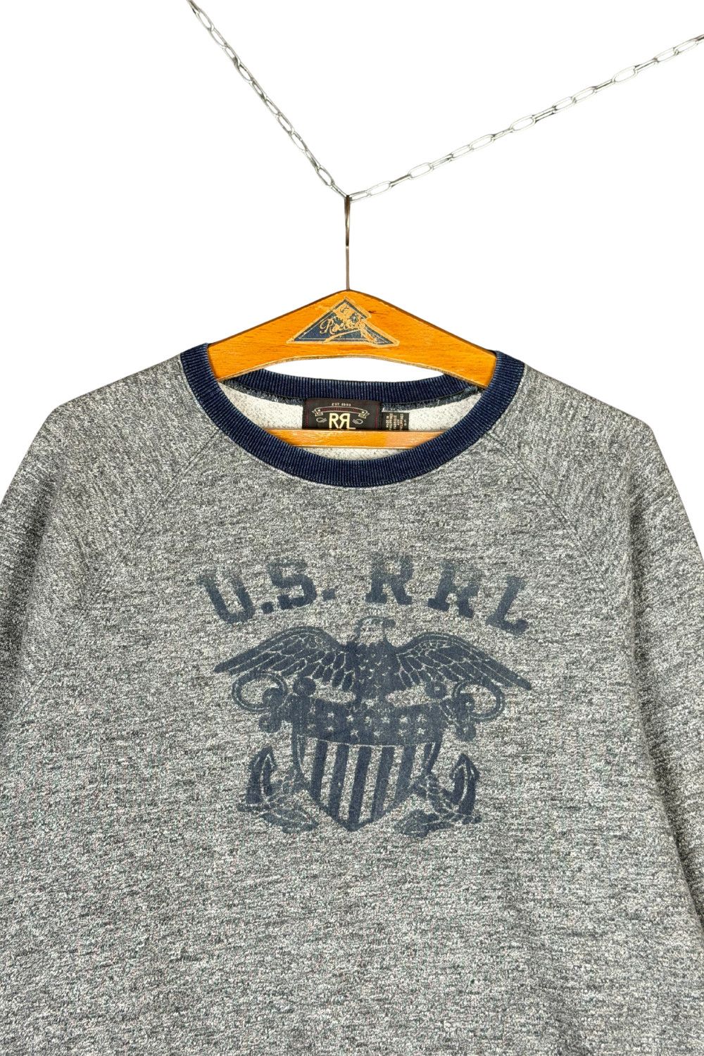 Polo Ralph Lauren fw17 RRL Double RL “U.S. Rrl” Naval Crest Sweatshirt Size US M / EU 48-50 / 2 - 3 Thumbnail