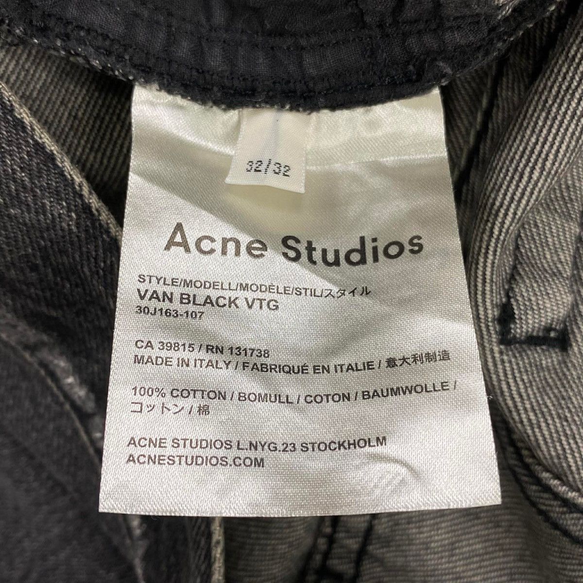 Acne Studios SS2019 Van Black VTG Denim Pants Size US 32 / EU 48 - 14 Thumbnail