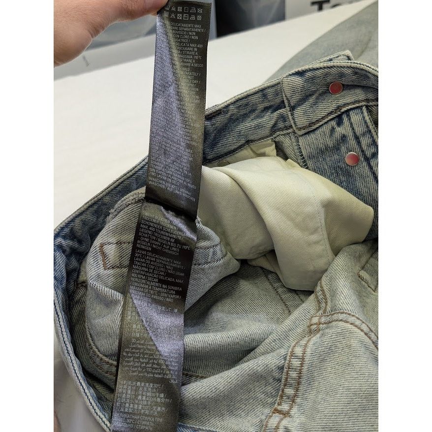Balenciaga o1rshd1 Organic Japanese Twill Baggy Pants in Dirty Blue Size US 32 / EU 48 - 12 Thumbnail