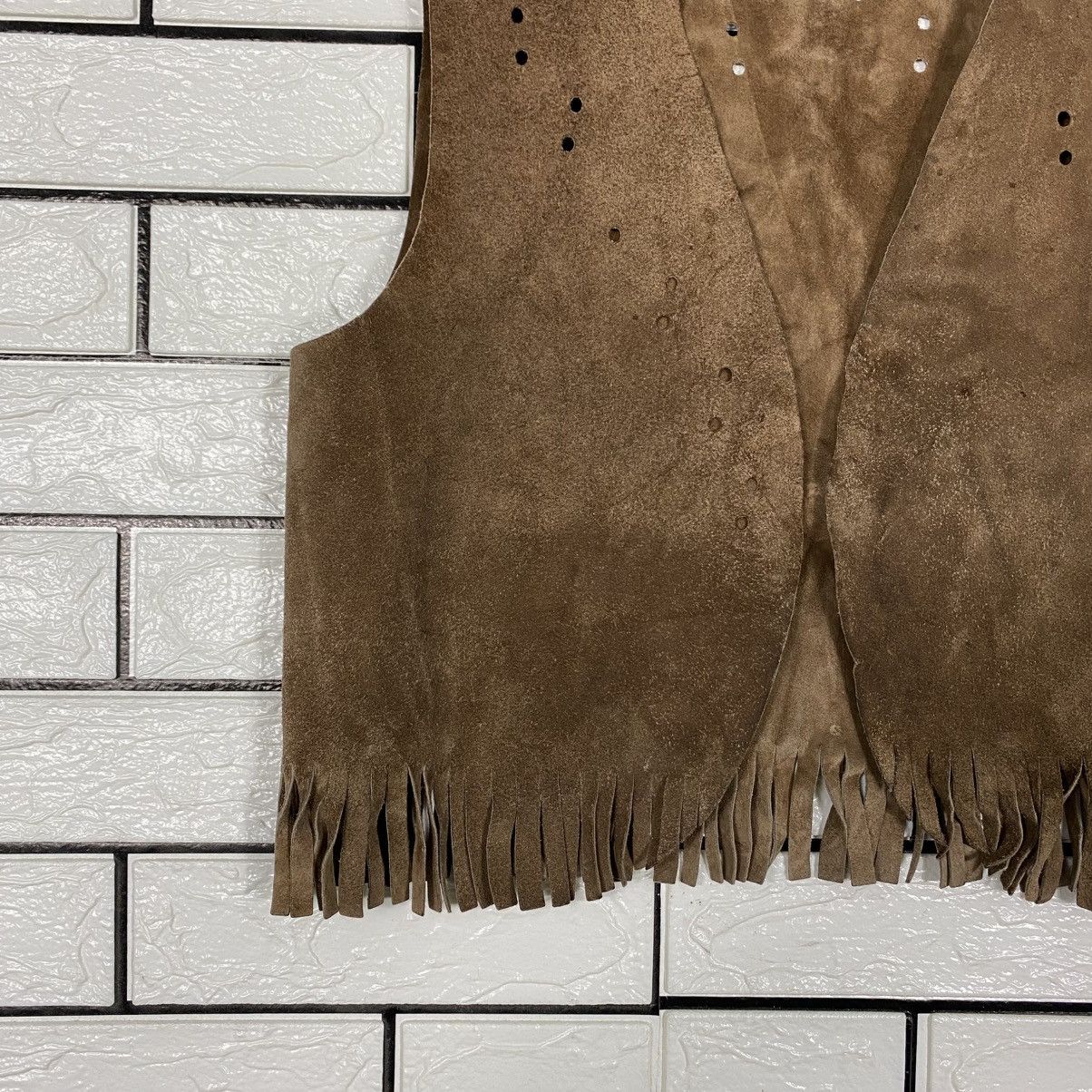 Japanese Brand Vintage Genuine Leather Vest Jacket Western Design Size US M / EU 48-50 / 2 - 5 Thumbnail