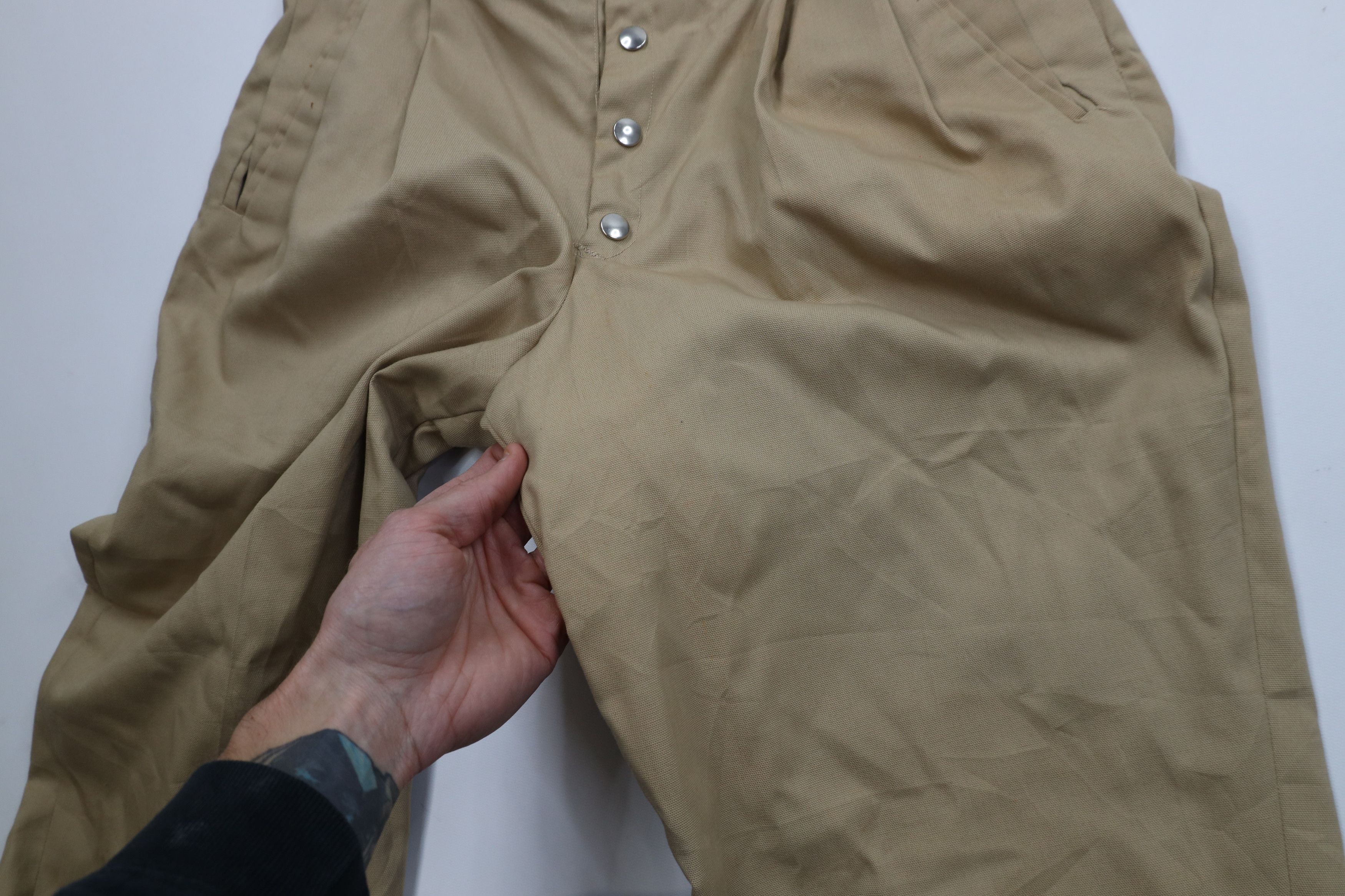 Vintage Vintage 90s Streetwear Custom Made Snap Button Chino Pants Size US 30 / EU 46 - 10 Thumbnail