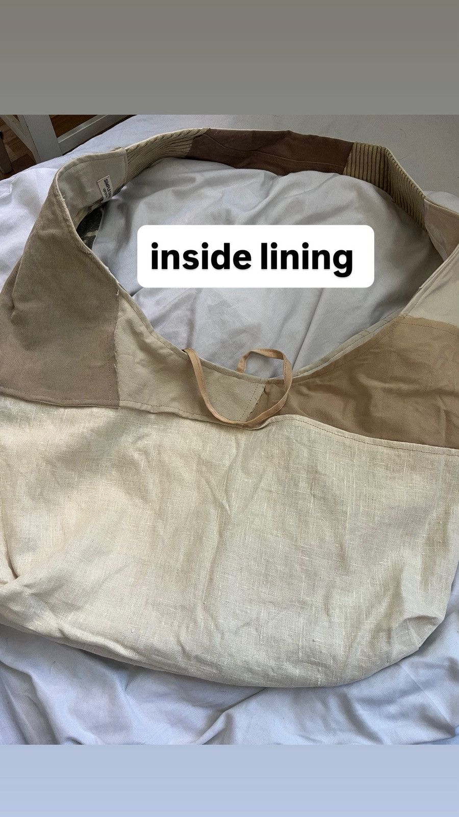 Custommade Handcrafted oversized messenger bag made from reworked denim Size ONE SIZE - 5 Thumbnail