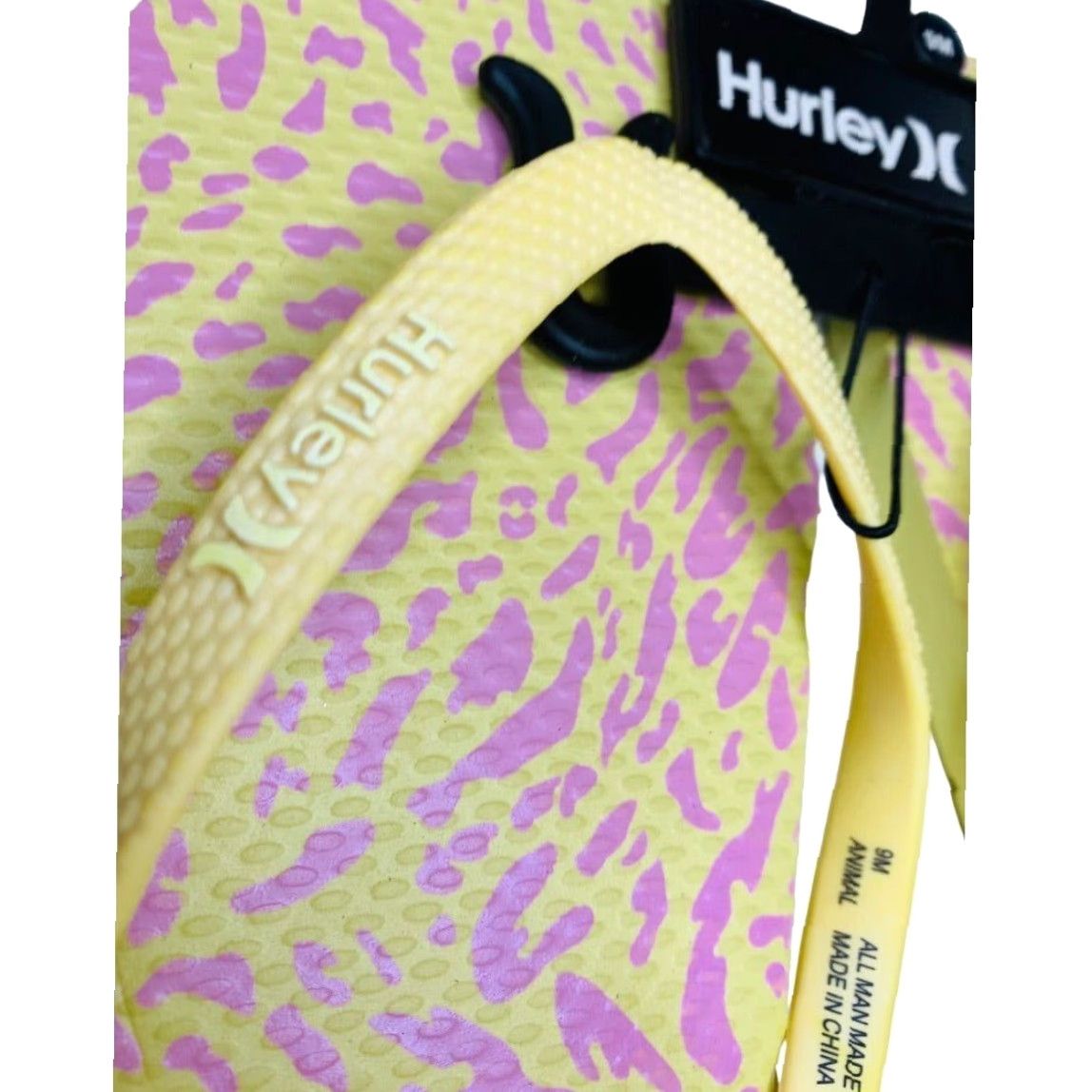 Hurley Hurley Womens Flip Flop Sandal 9M Multicolor Yellow Pink Cheetah Sunrise Animal New Size US 9 / IT 39 - 5 Thumbnail