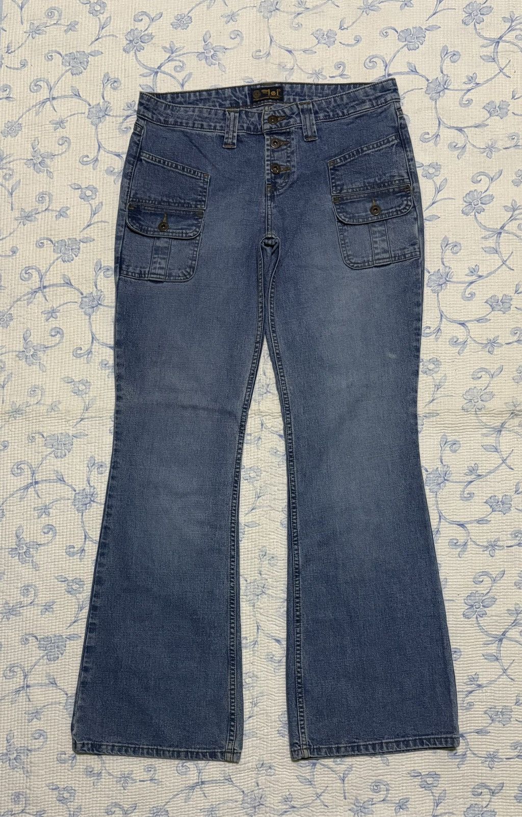L.E.I. L.e.i Streetwear Jeans Flared Double Pocket Infront Denim Size US 32 / EU 48 - 2 Thumbnail