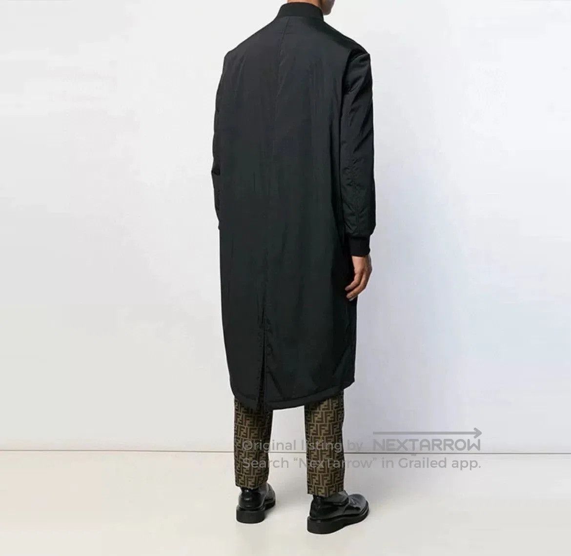 Fendi FENDI Men's Black Lapel Long-Sleeve Coat. Size US S / EU 44-46 / 1 - 8 Thumbnail