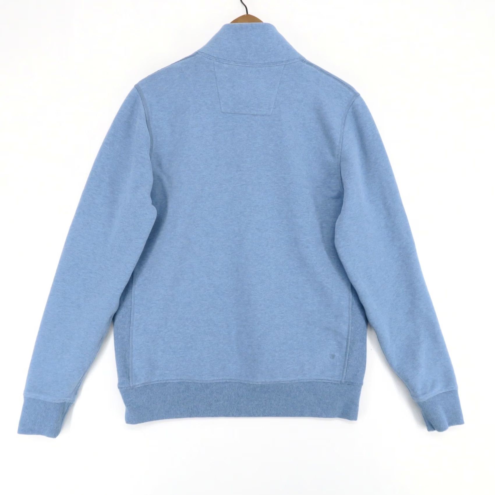 Vintage Mack Weldon Ace Pullover Mens M Blue Heather 1/4 Zip Mock Neck Cotton Sweatshirt Size US M / EU 48-50 / 2 - 2 Thumbnail