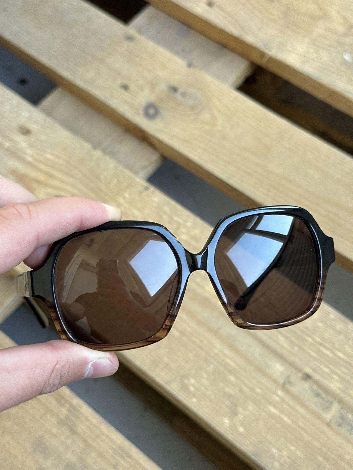 Handmade × Sonia Rykiel × Vintage Sonia Rykiel Hand Made Black-Brown Women’s Sunglasses Size ONE SIZE - 3 Thumbnail