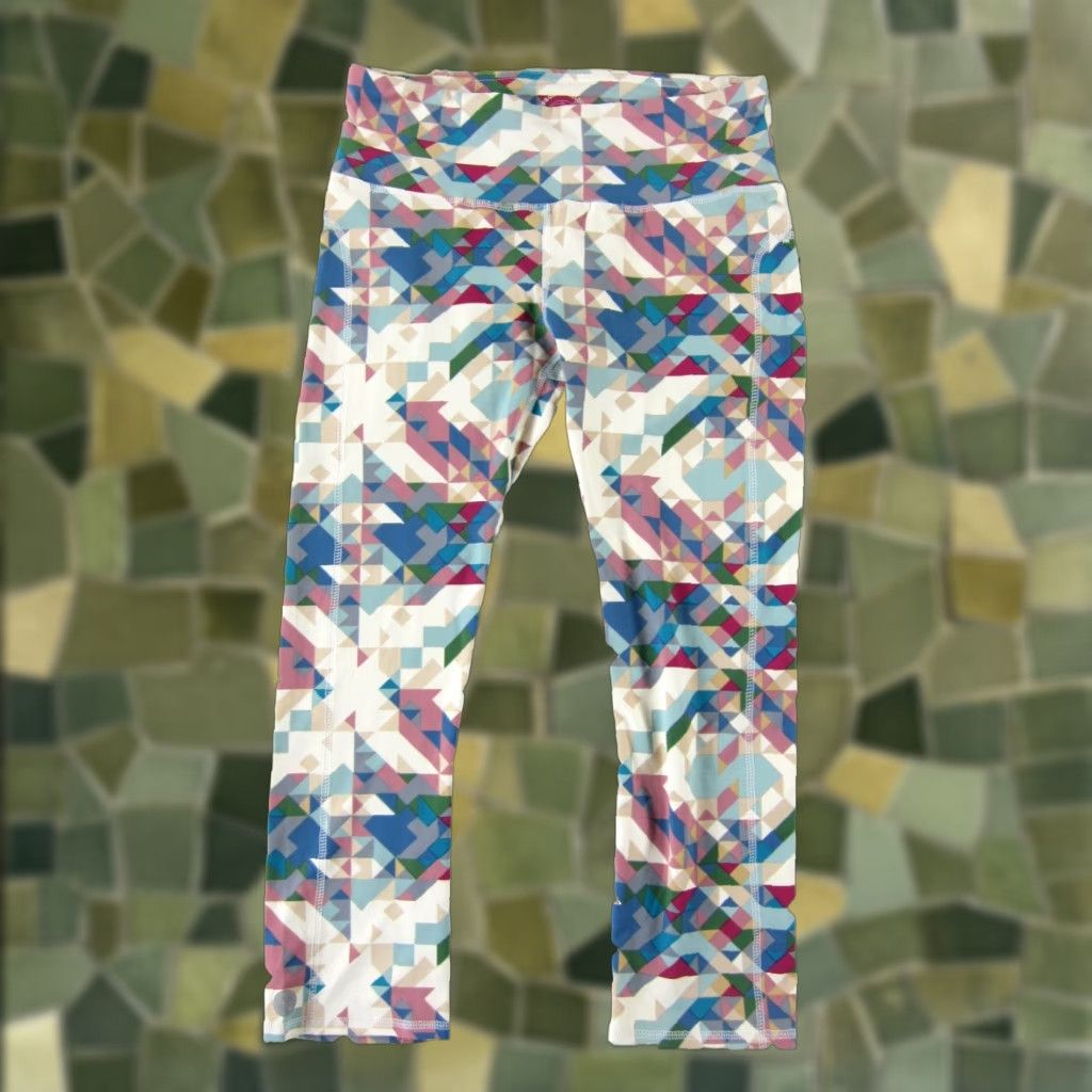 Threads 4 Thought Threads 4 Thought Leggings M Geometric Stretch Yoga Workout Pink Size 32" / US 10 / IT 46 - 1 Thumbnail