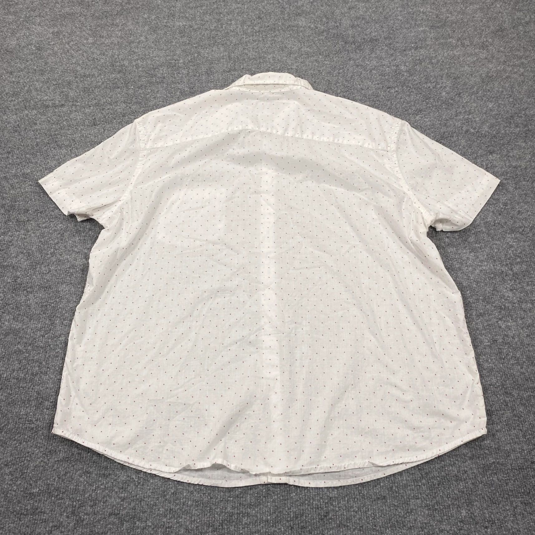 Vintage St. John's Bay Shirt Mens 2XL White Red Micro Dot Short Sleeve Button-Up Casual Size US XXL / EU 58 / 5 - 4 Thumbnail