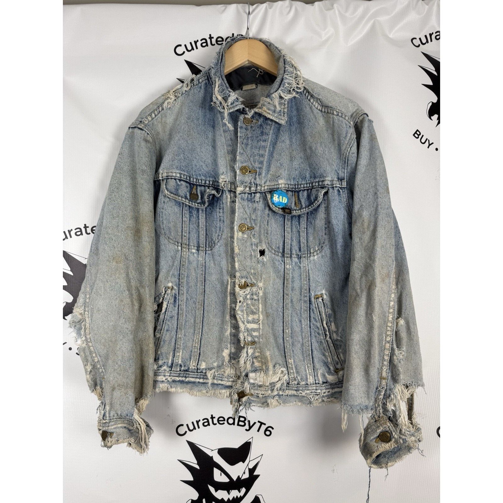 Lee Vintage Lee Denim Jacket 42R Workwear Distressed USA 70s Size US L / EU 52-54 / 3 - 1 Thumbnail