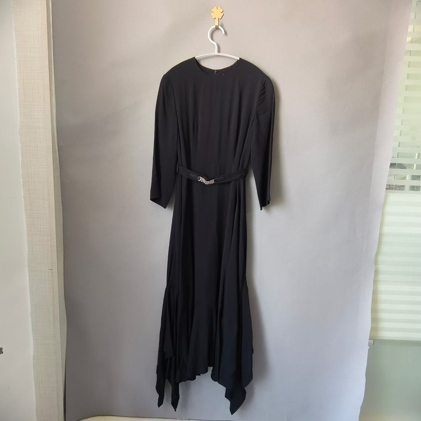 Hermes Hermes Black Chain Tie Irregular Hem Dress Size XXS / US 00 / IT 34 - 1 Thumbnail