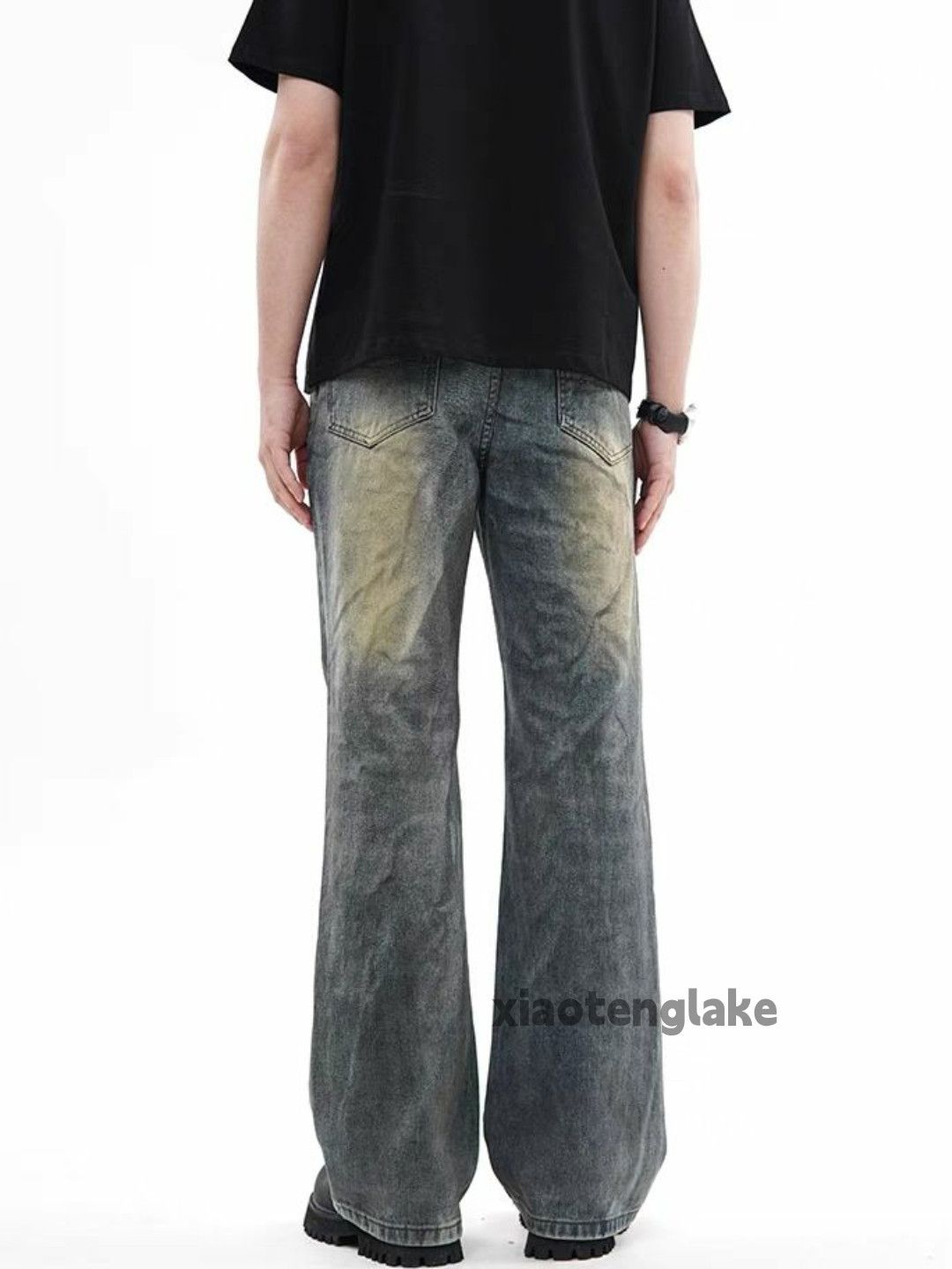 Jean × Vintage washed faded rusty stain bootcut flared grunge jeans Size US 32 / EU 48 - 5 Thumbnail